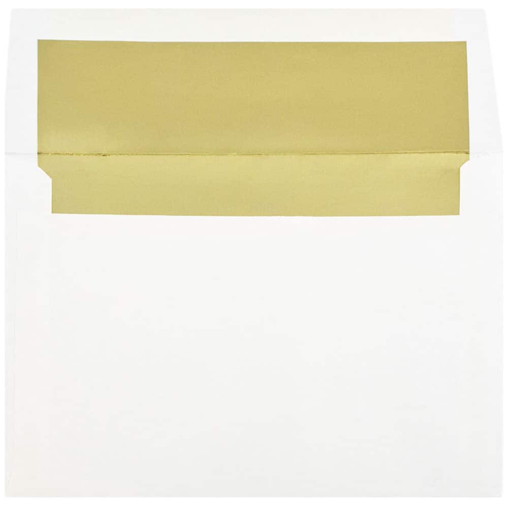 JAM Paper A8 Gold Foil Lined Invitation Envelopes