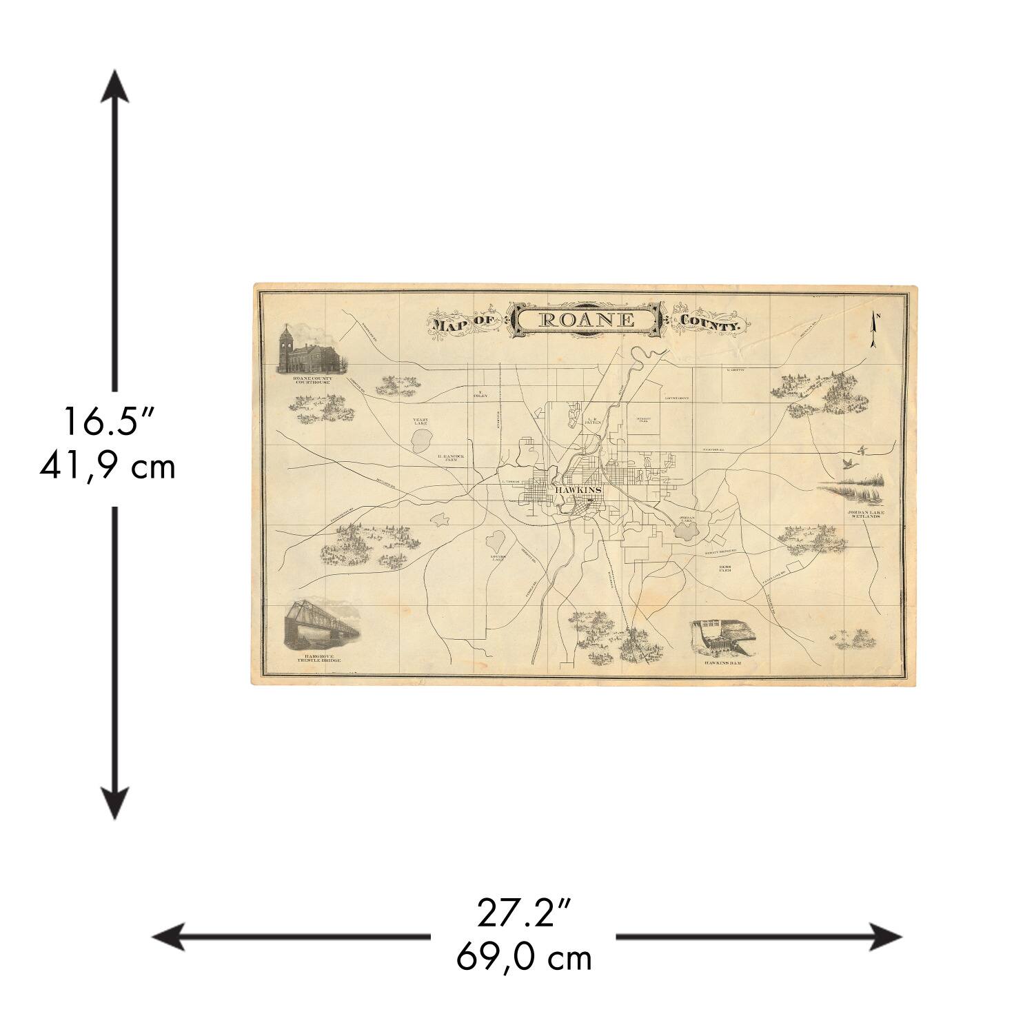 RoomMates Stranger Things Dry Erase Hawkins Map Peel & Stick Giant Wall Decals
