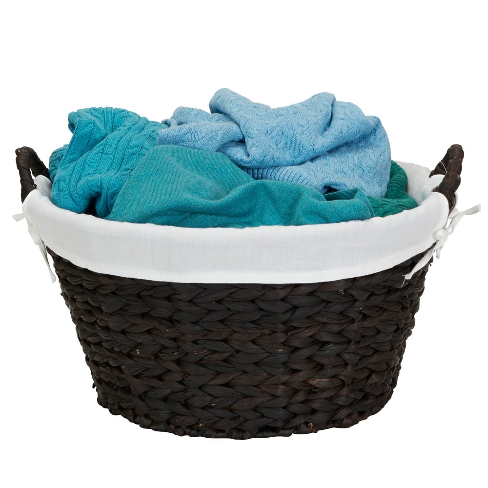 Household Essentials 12.5" Round Wicker Laundry Basket with Handles