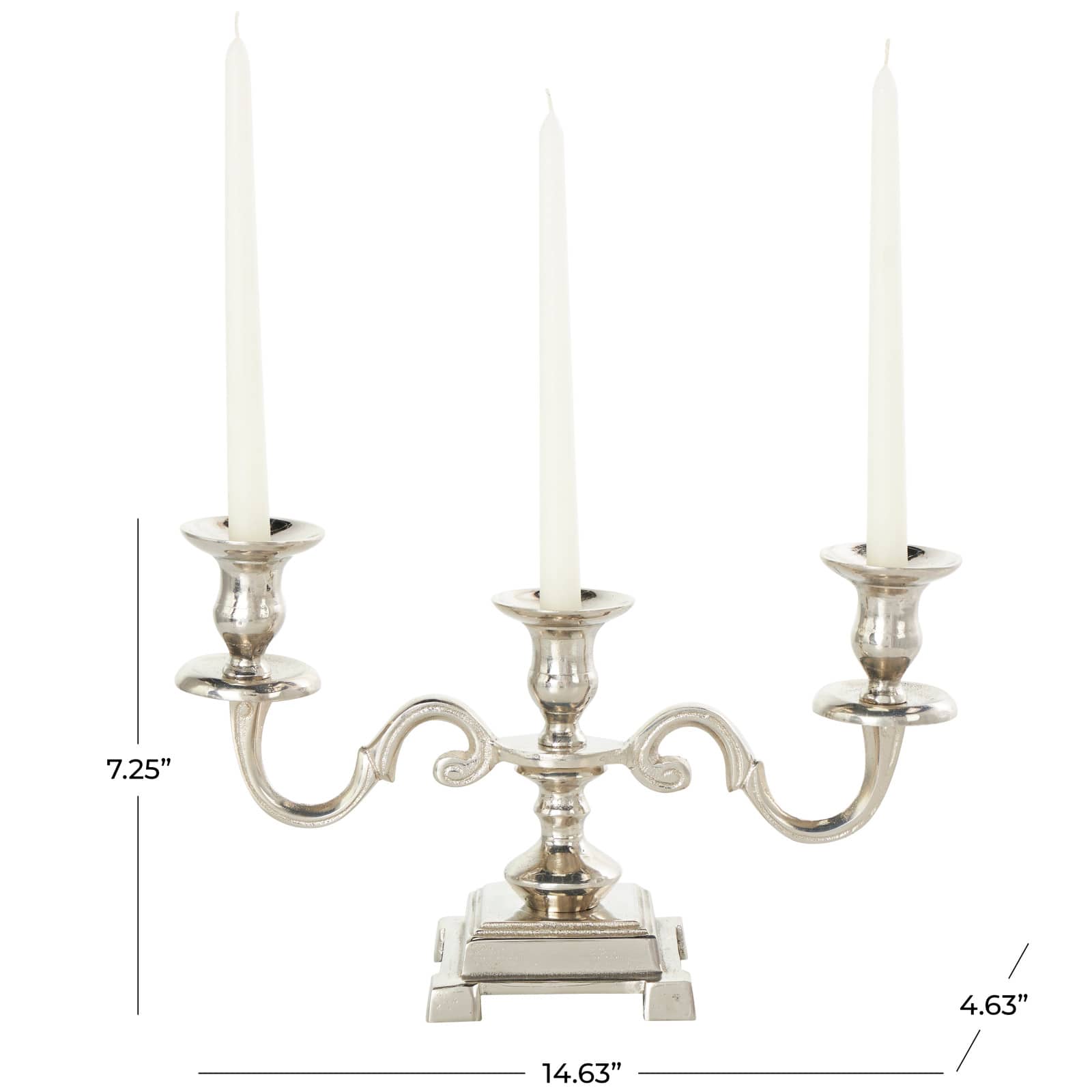 Aluminum Scrolled Candelabra