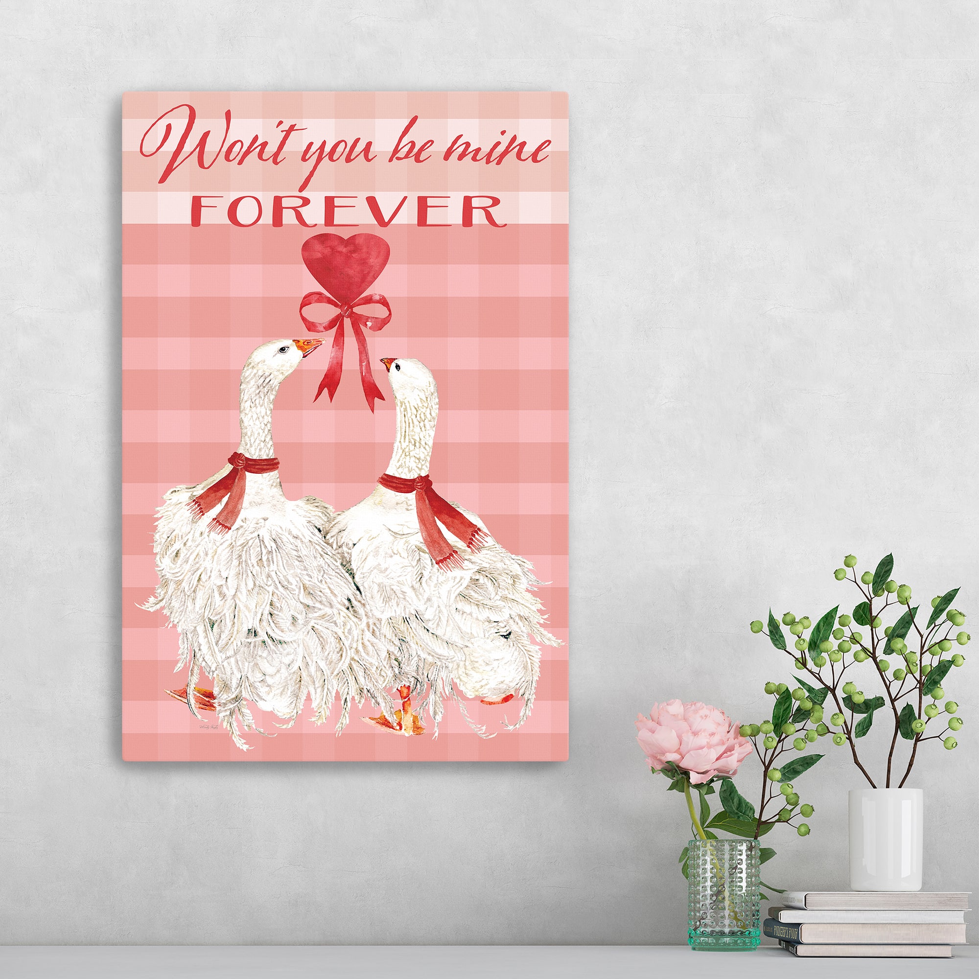 Won't You Be Mine Forever Geese Canvas Giclée Art