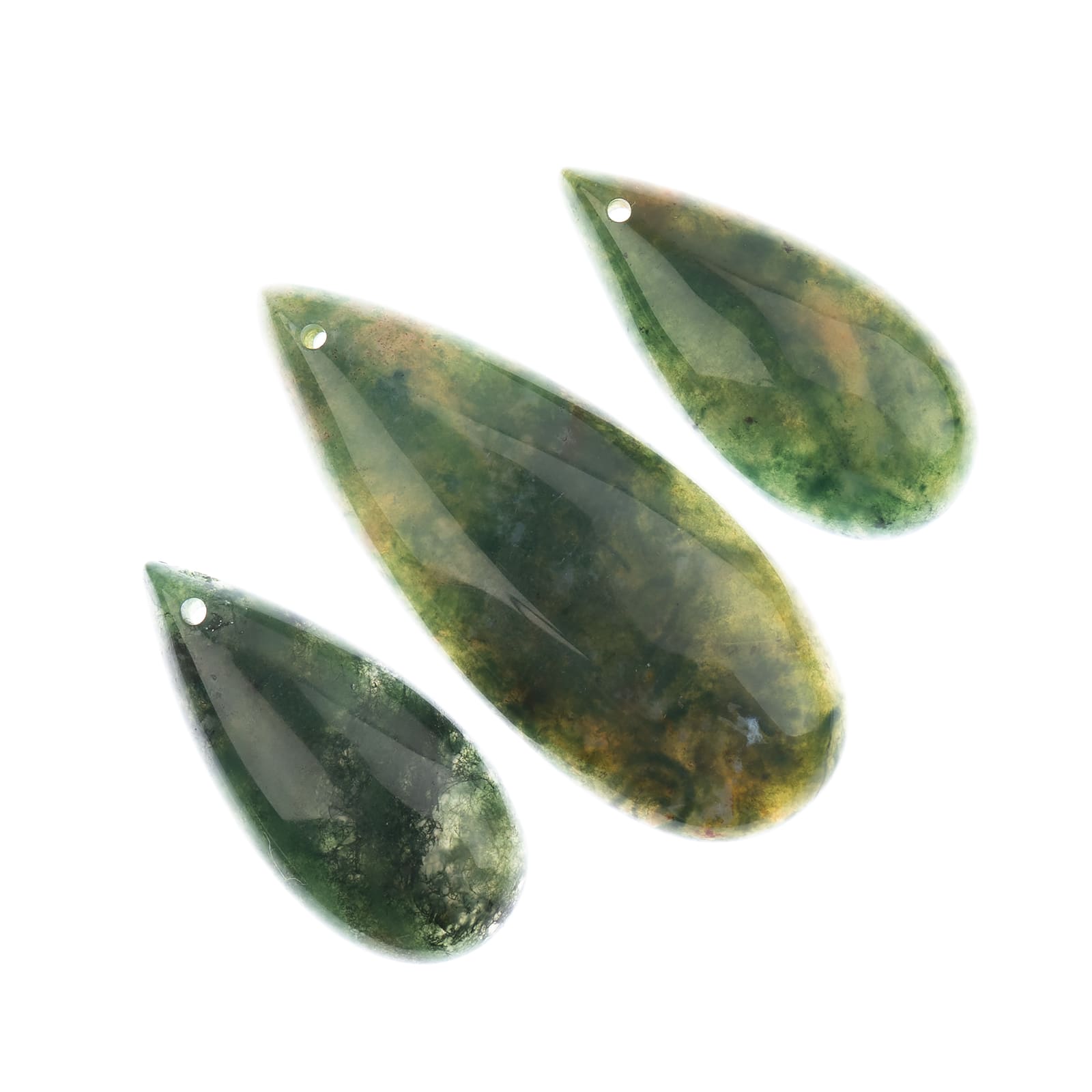 John Bead Earth’s Jewels Natural Stone Teardrop Pendant Slices