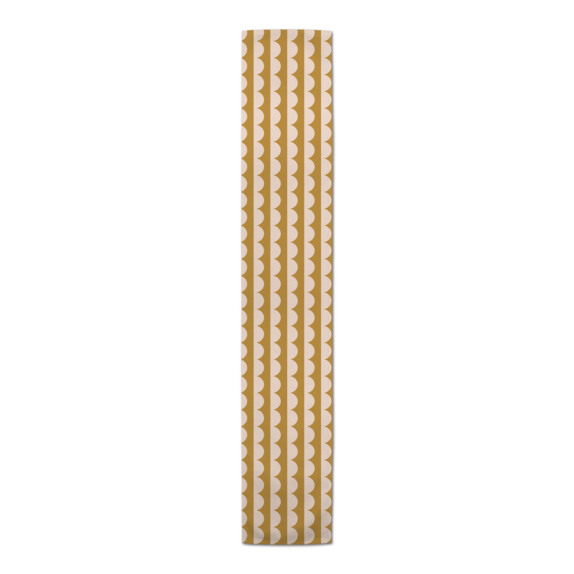 Scalloped Circle 16" x 90" Poly Twill Table Runner
