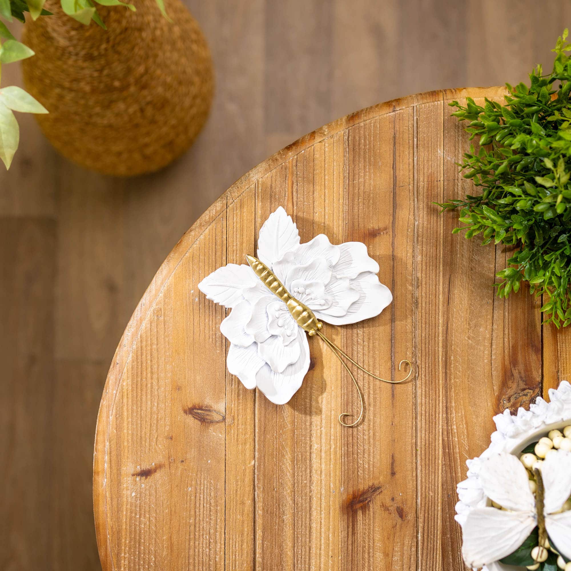 Melrose 6" Floral Butterfly Shelf Sitters, 2ct.