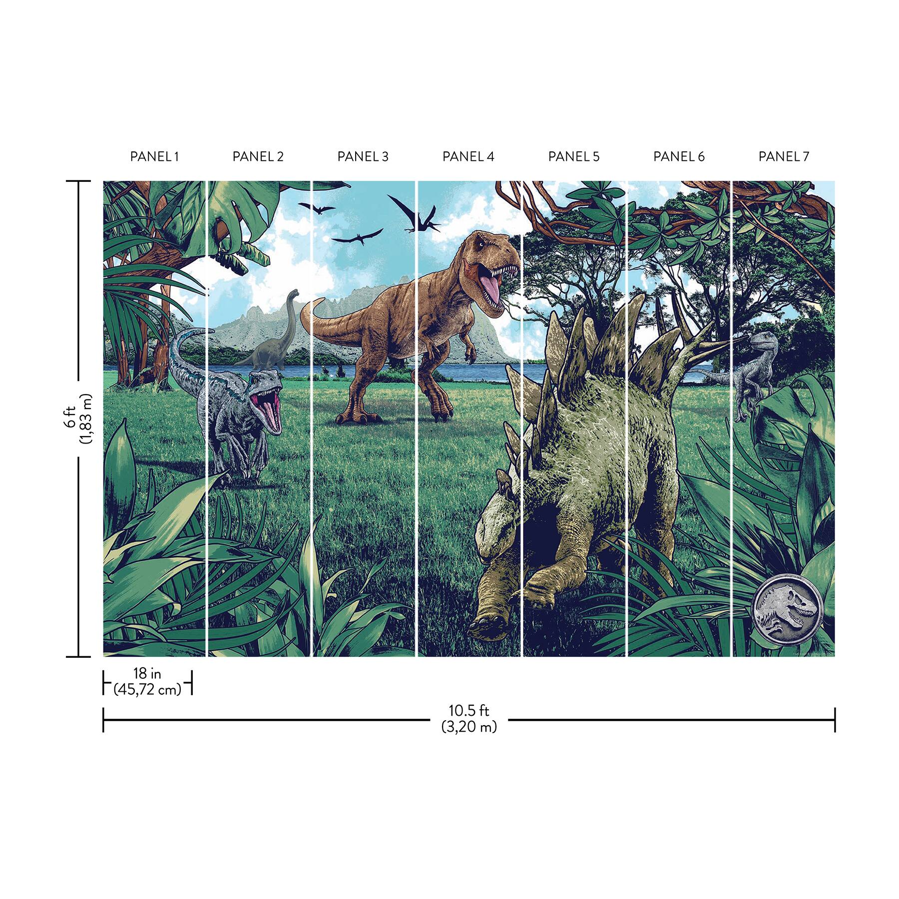 RoomMates Jurassic Park Peel & Stick Mural