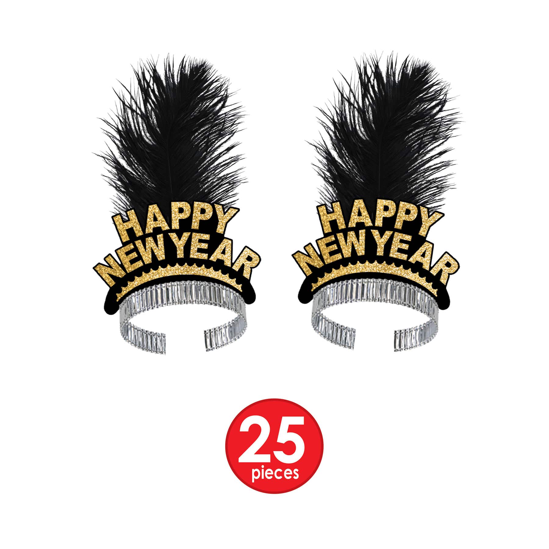 Beistle Black, White & Gold New Year Western Nights Party Favor Kit for 50