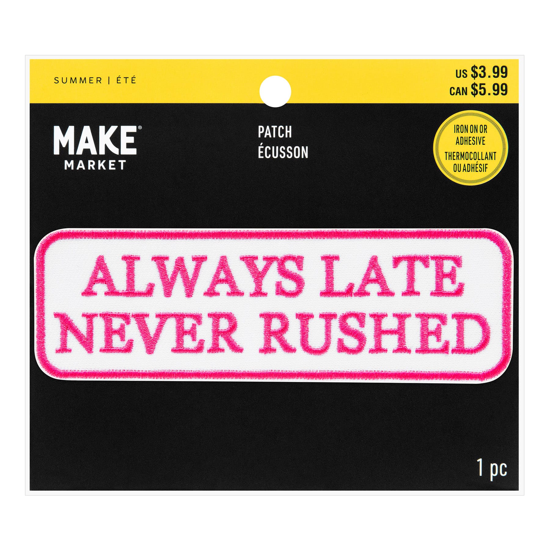 Summer Always Late Iron-On & Adhesive Embroidered Patch by Make Market®