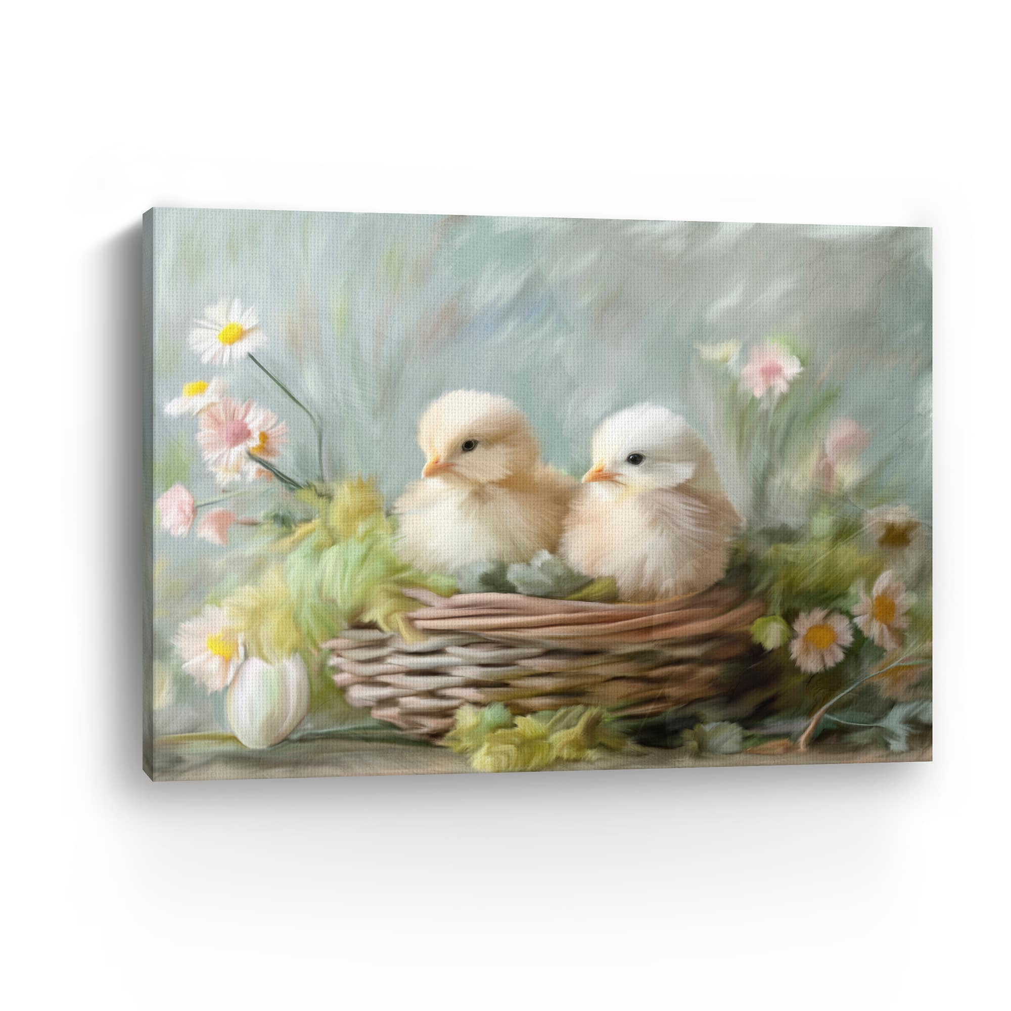 Lumaprints Chicks Basket Canvas Giclée Art