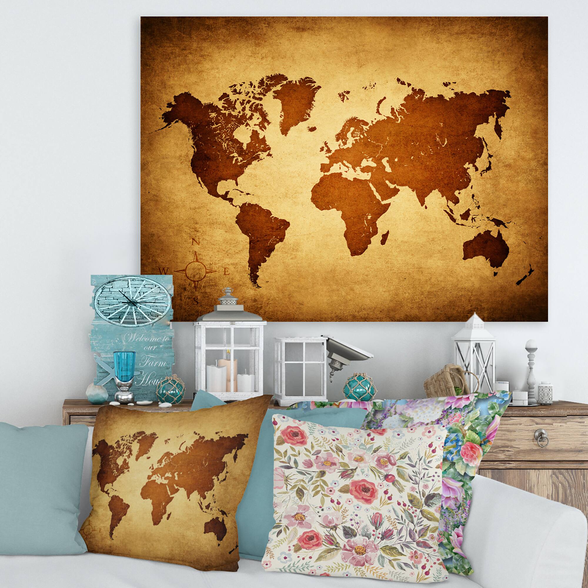 Designart - Ancient Map of The World VI