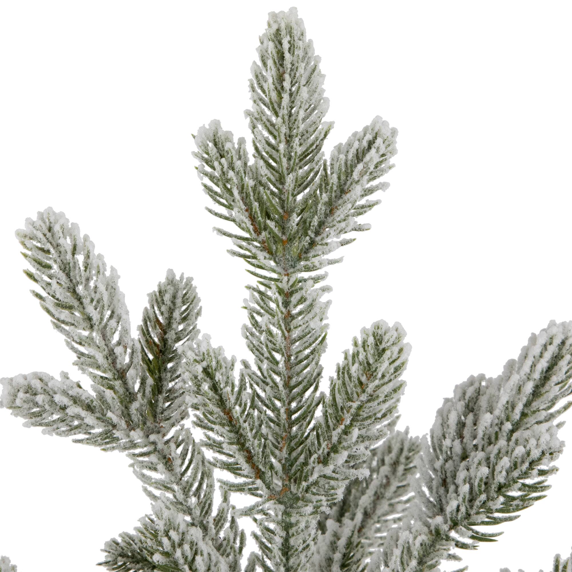 14.75" Unlit Petite Artificial Christmas Tree in Santa Claus Ceramic Pot