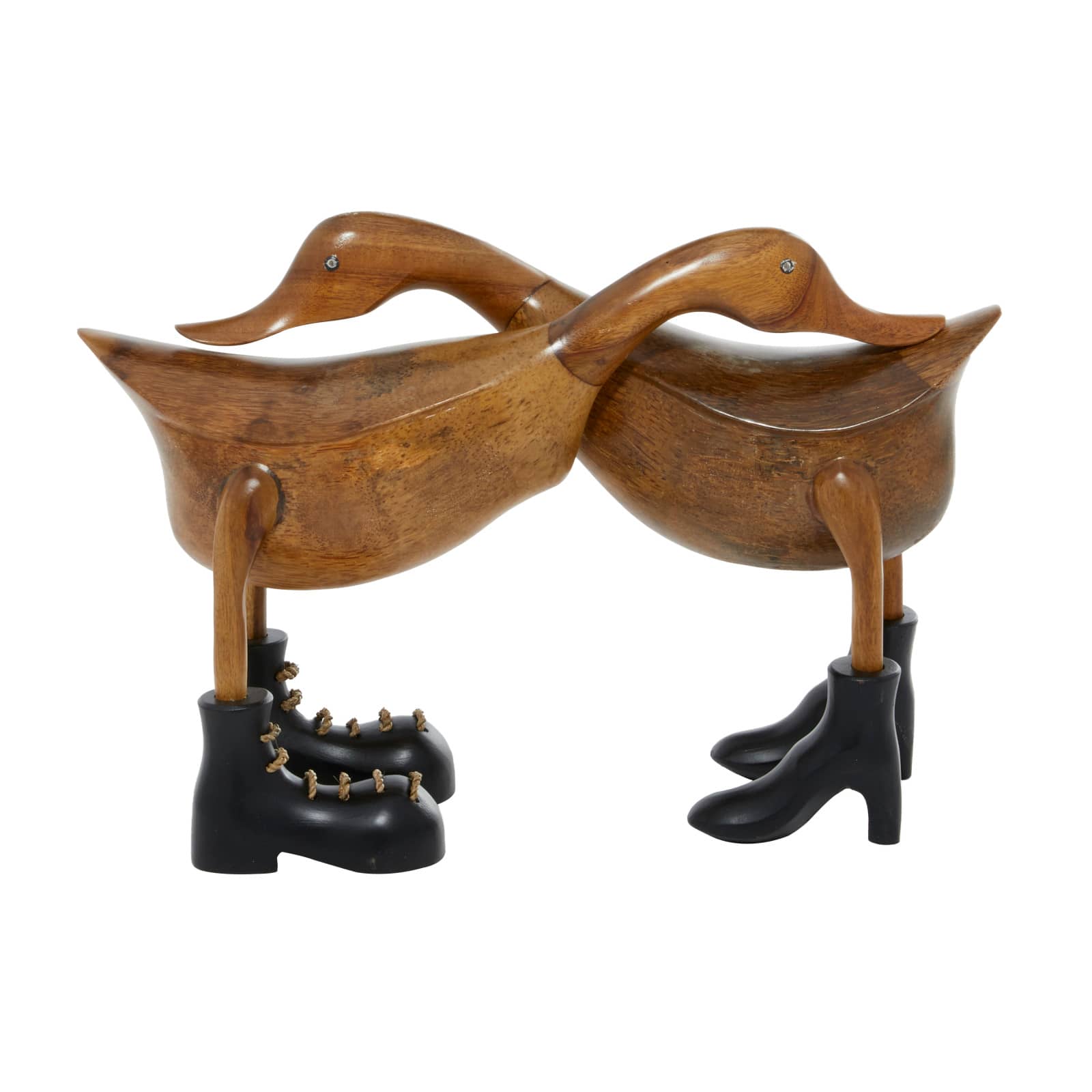 Brown Wood Farmhouse Sculpture, Duck 11" x 16" x 6"