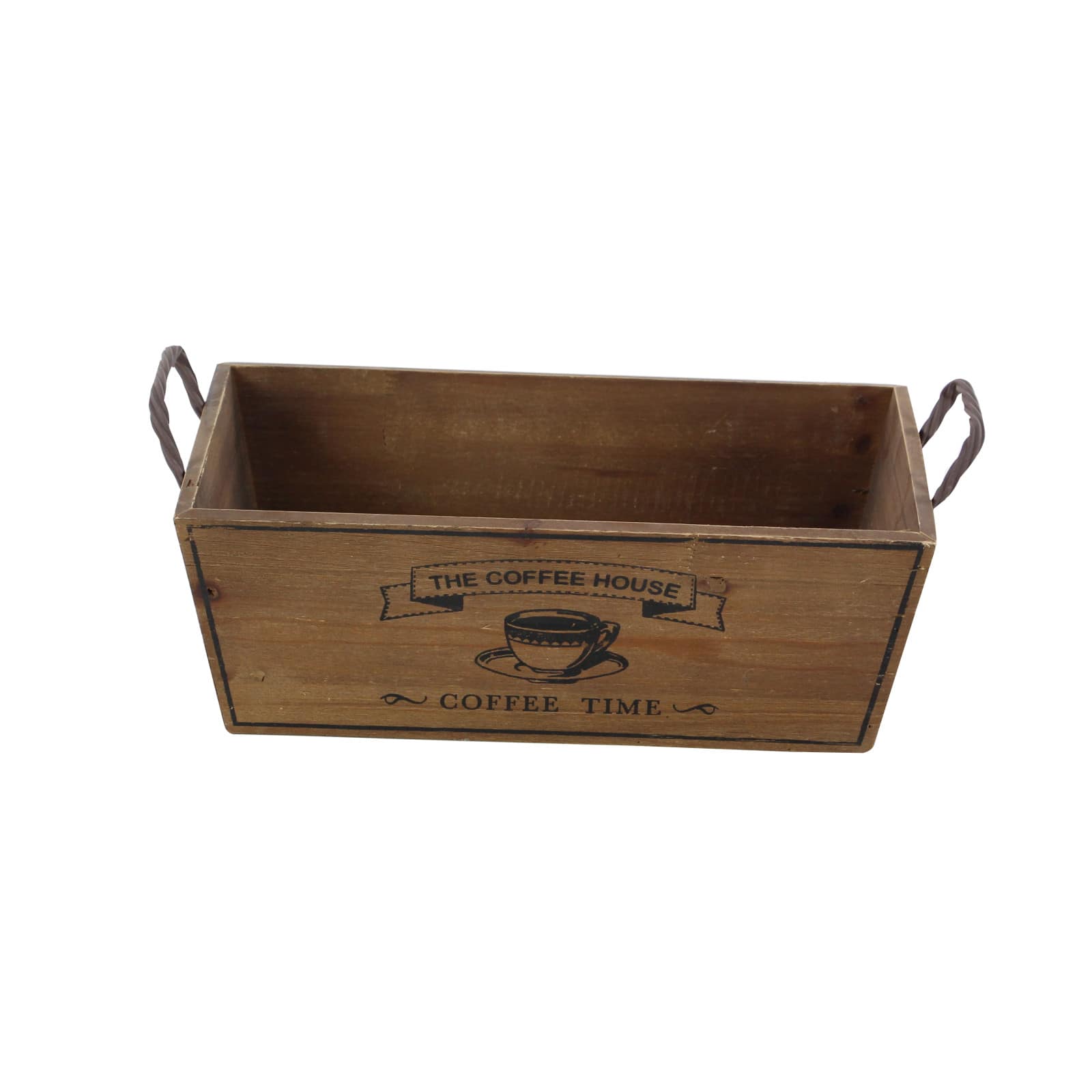 Natural Brown Wood Farmhouse Tray Set