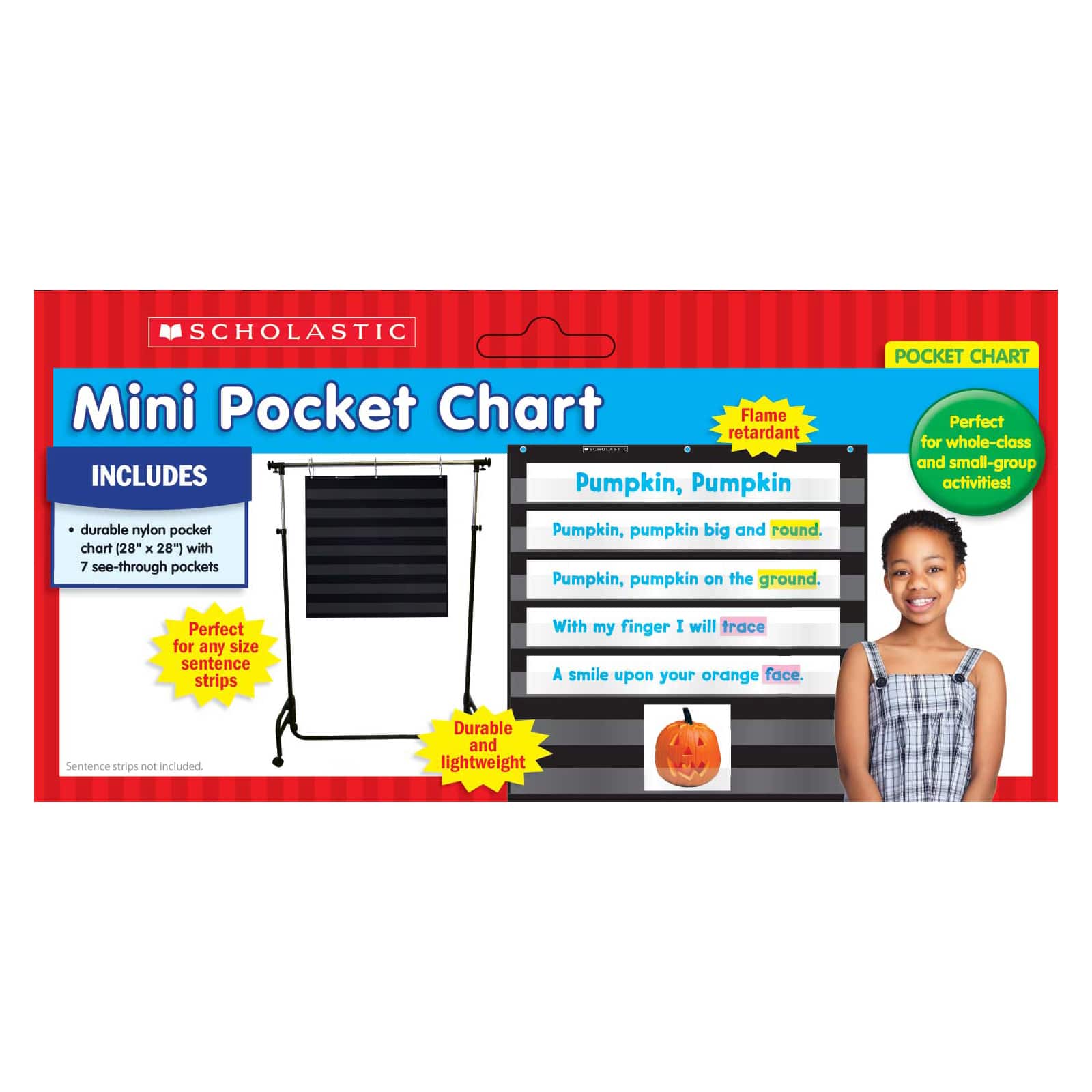 Black Mini Pocket Chart, 28" x 28"