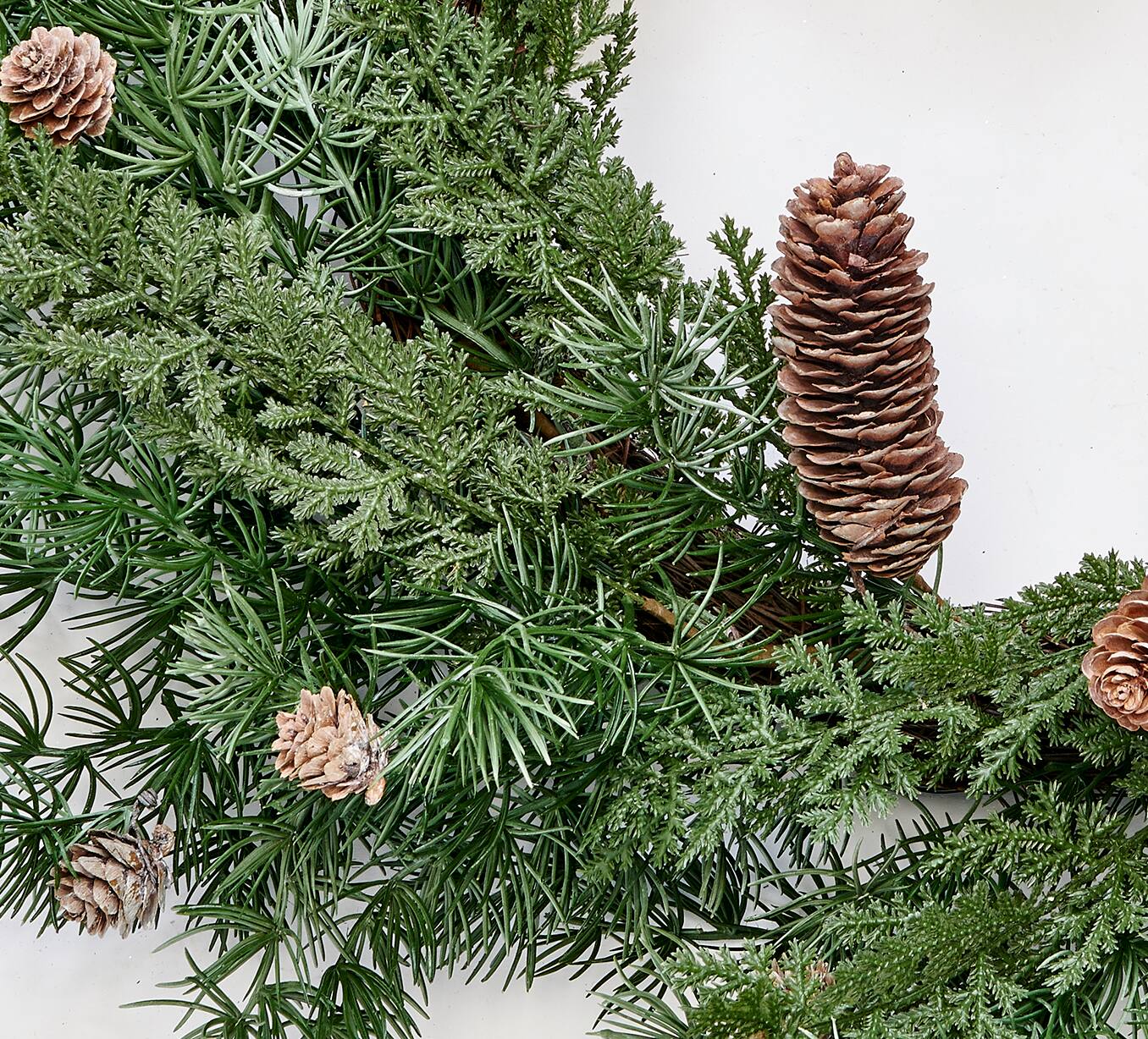 24" Artificial Christmas Pine Hemlock and Pinecone Wreath