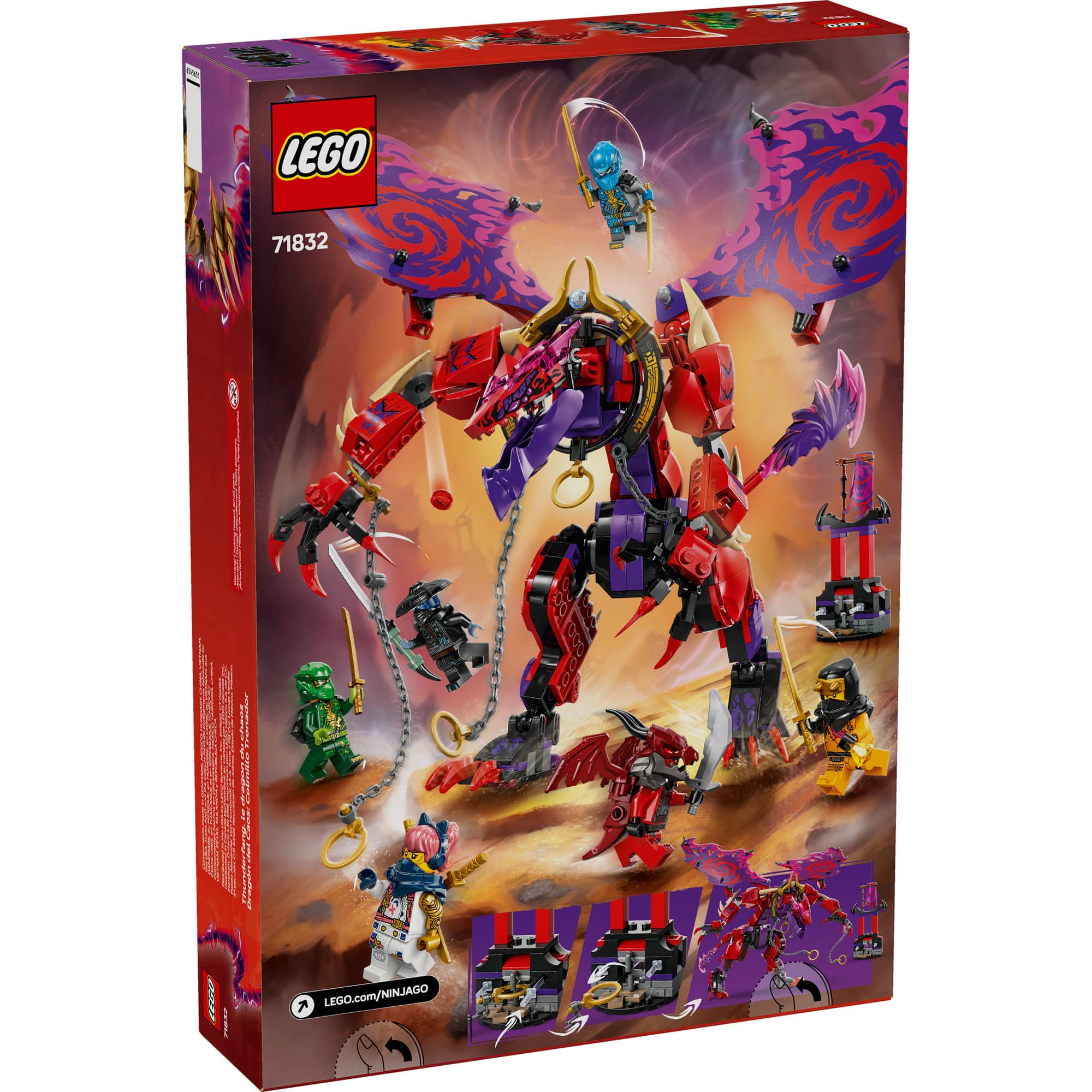 LEGO® NINJAGO® Thunderfang Dragon of Chaos Ninja Toy Set 71832
