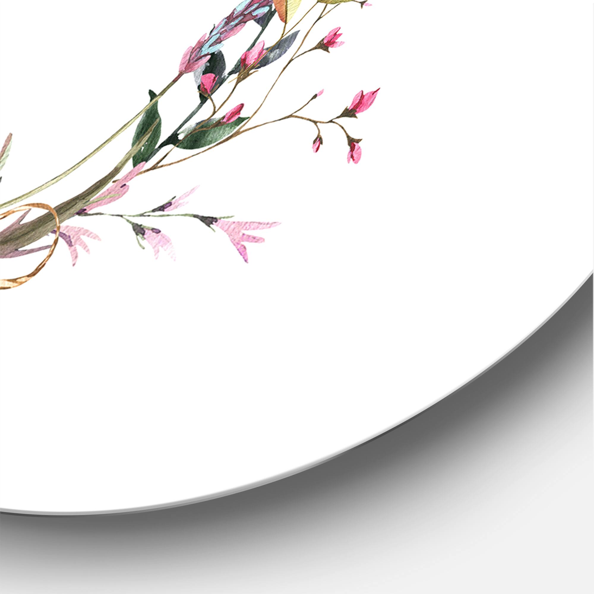 Designart - Bee In Wildflowers Wreath