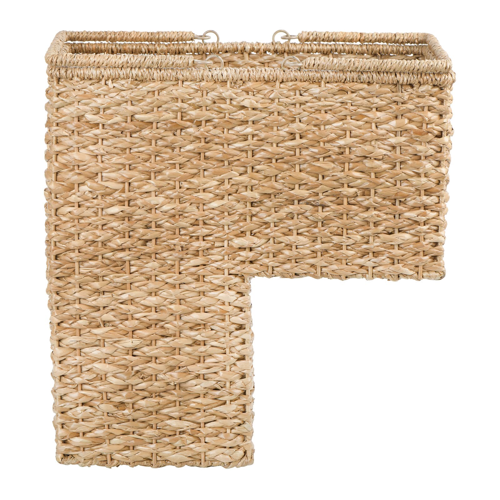 Hello Honey® 16" Woven & Natural Bangkuan Rope Stair Basket with Handles