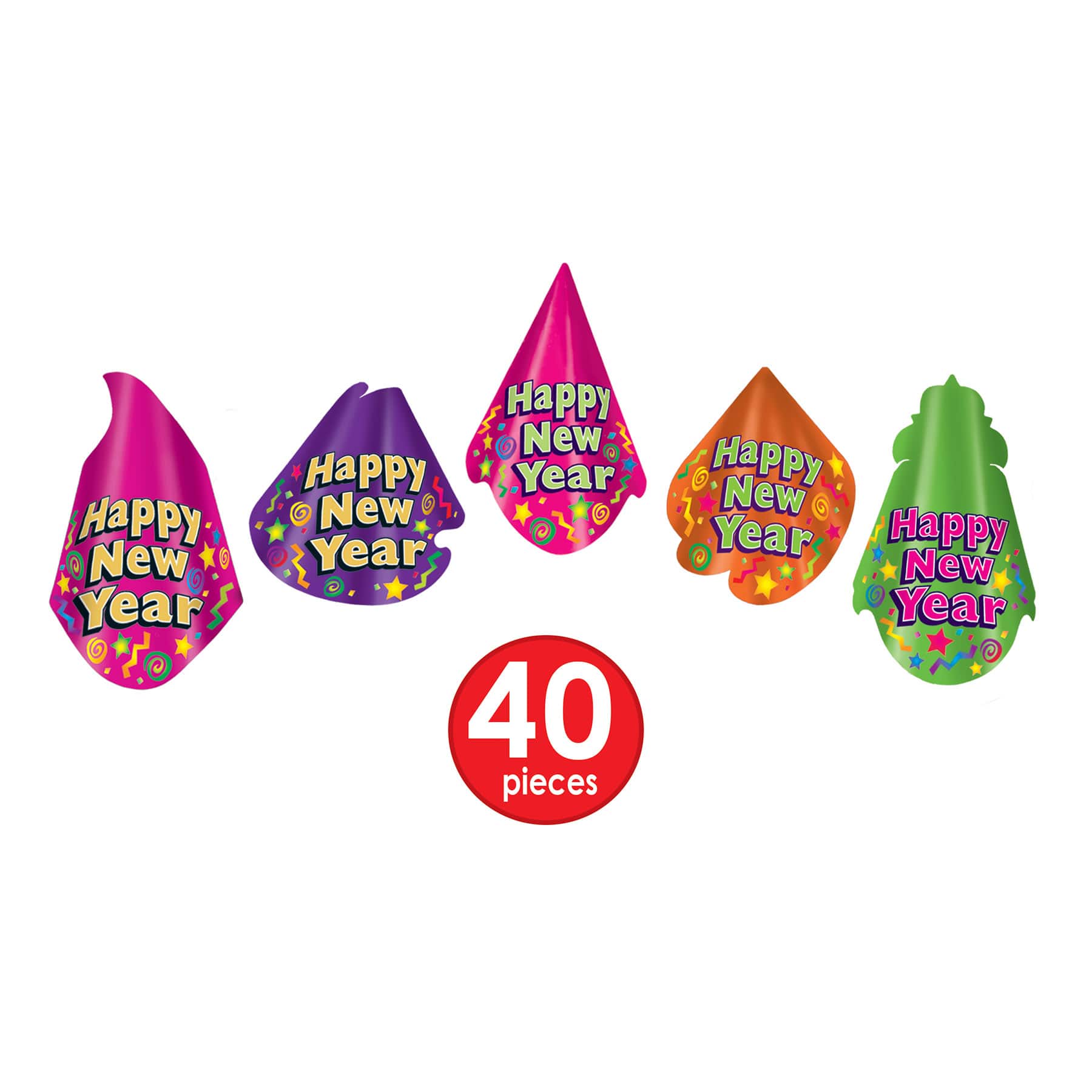 Beistle Neon Glow New Year Super Bonanza Deluxe Party Favor Kit for 100