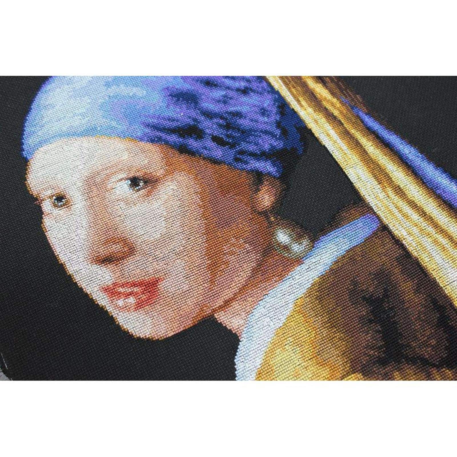 Luca-s Girl With A Pearl Counted Cross Stitch Kit