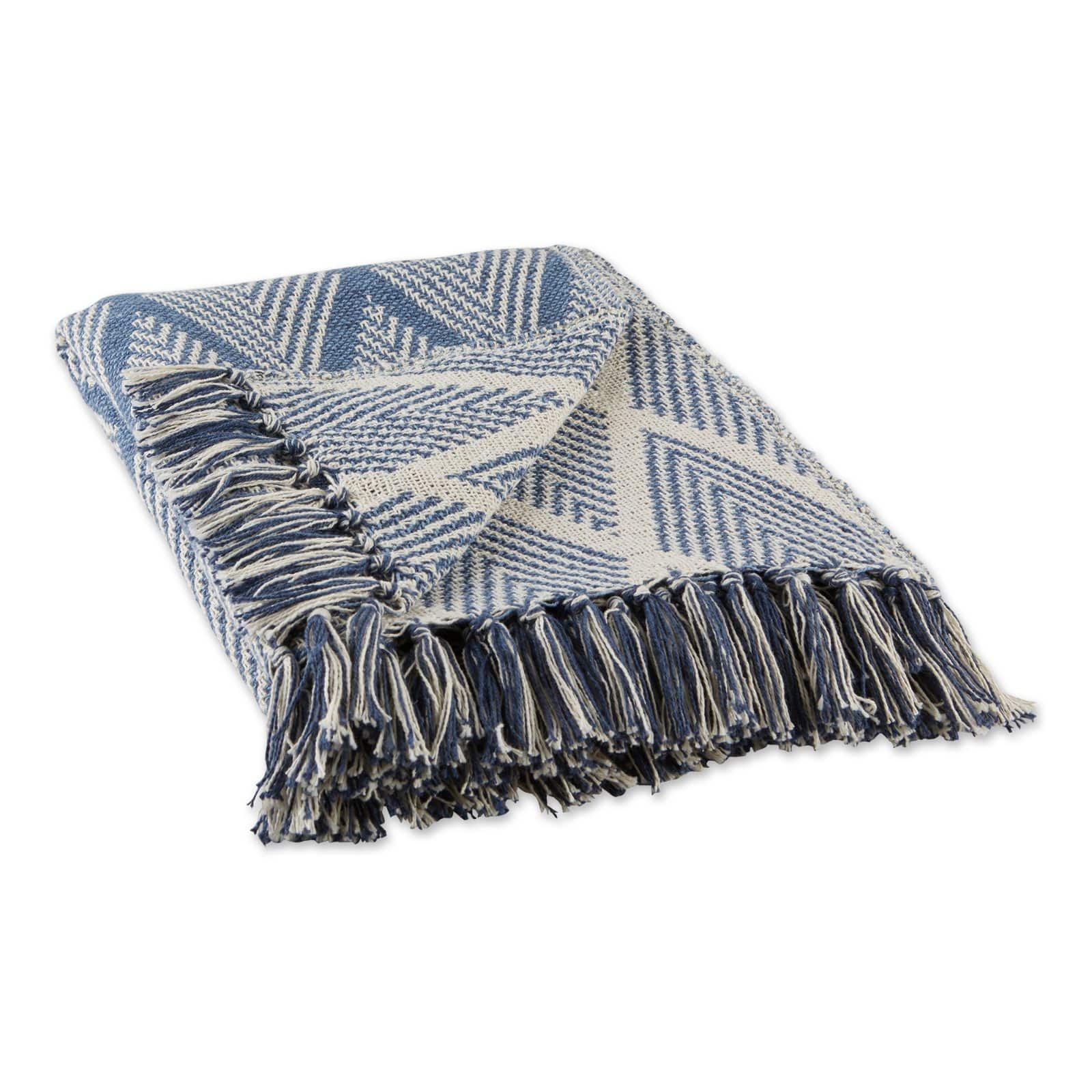 DII® Denim Blue Tone Multi Diamond Throw