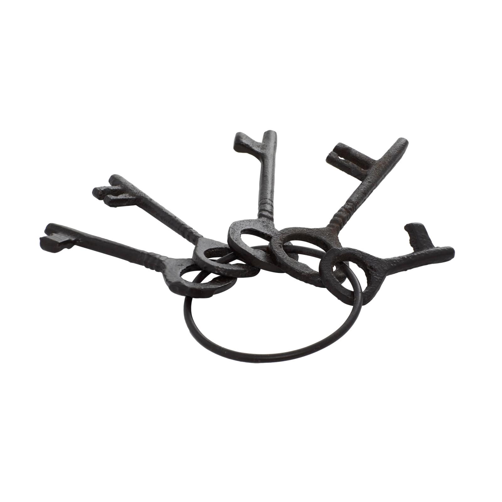 Set of 5" Black Aluminum Industrial Keys, 8" x 3"