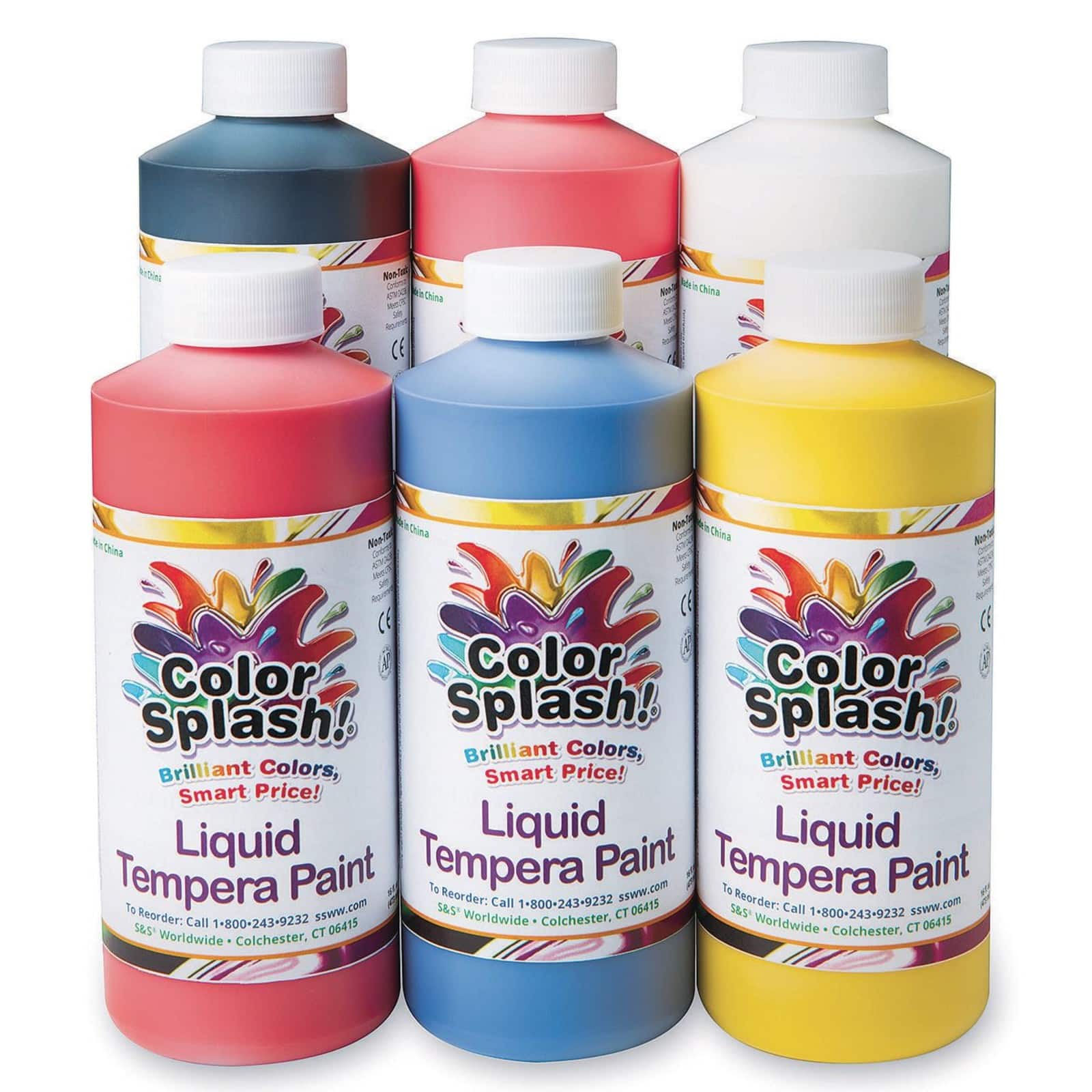 Color Splash!® 6 Color Liquid Tempera Paint Set