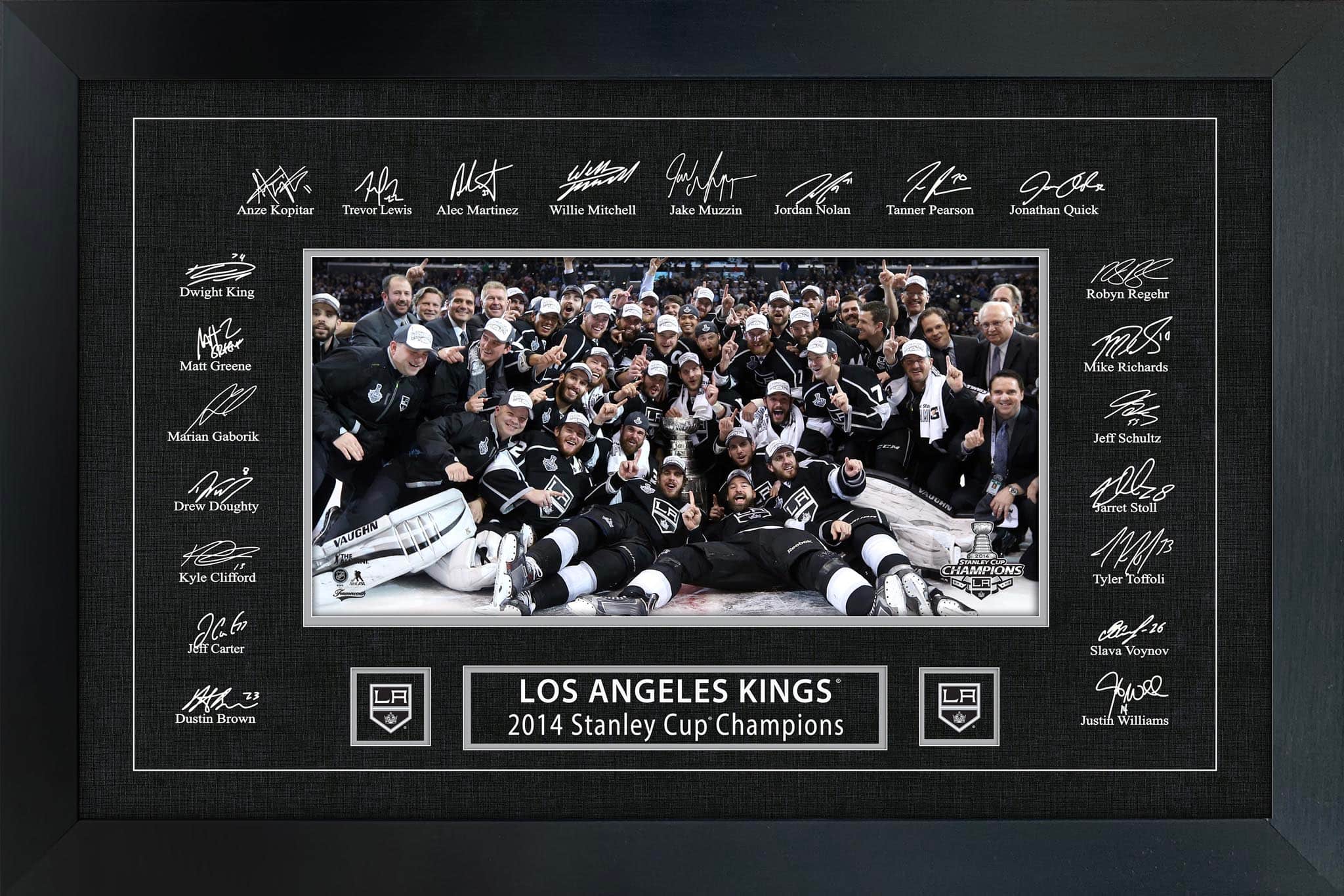 Los Angeles Kings 2014 Stanley Cup Replica Signature Frame 35.5" x 23.5"