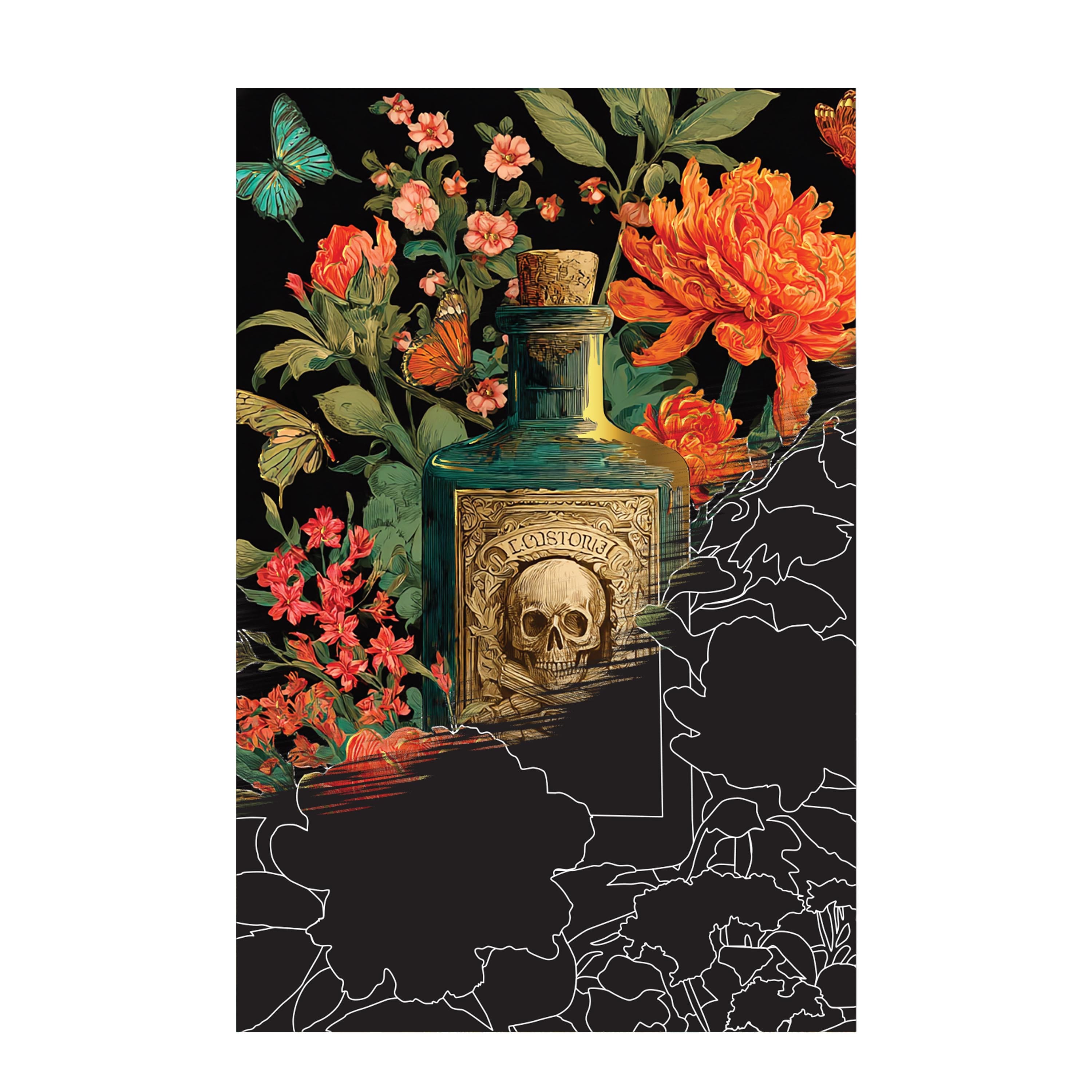 Brea Reese® Mini Florals of the Dead Scratch Art Paper Pad