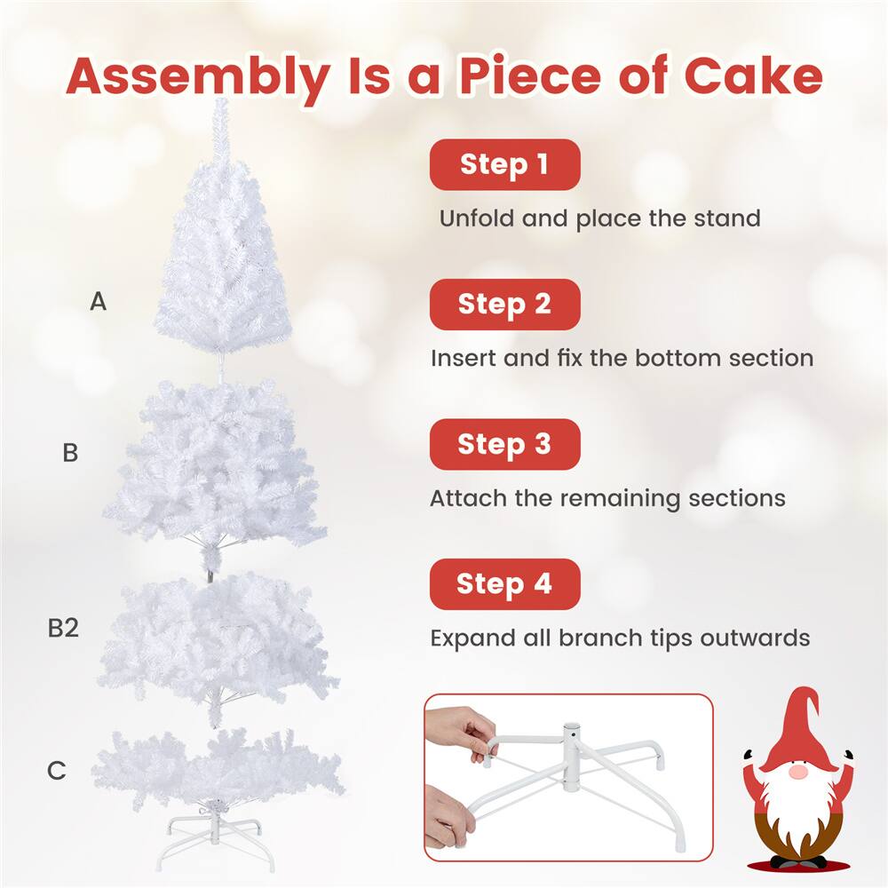 8ft. Unlit White Pine Artificial Christmas Tree