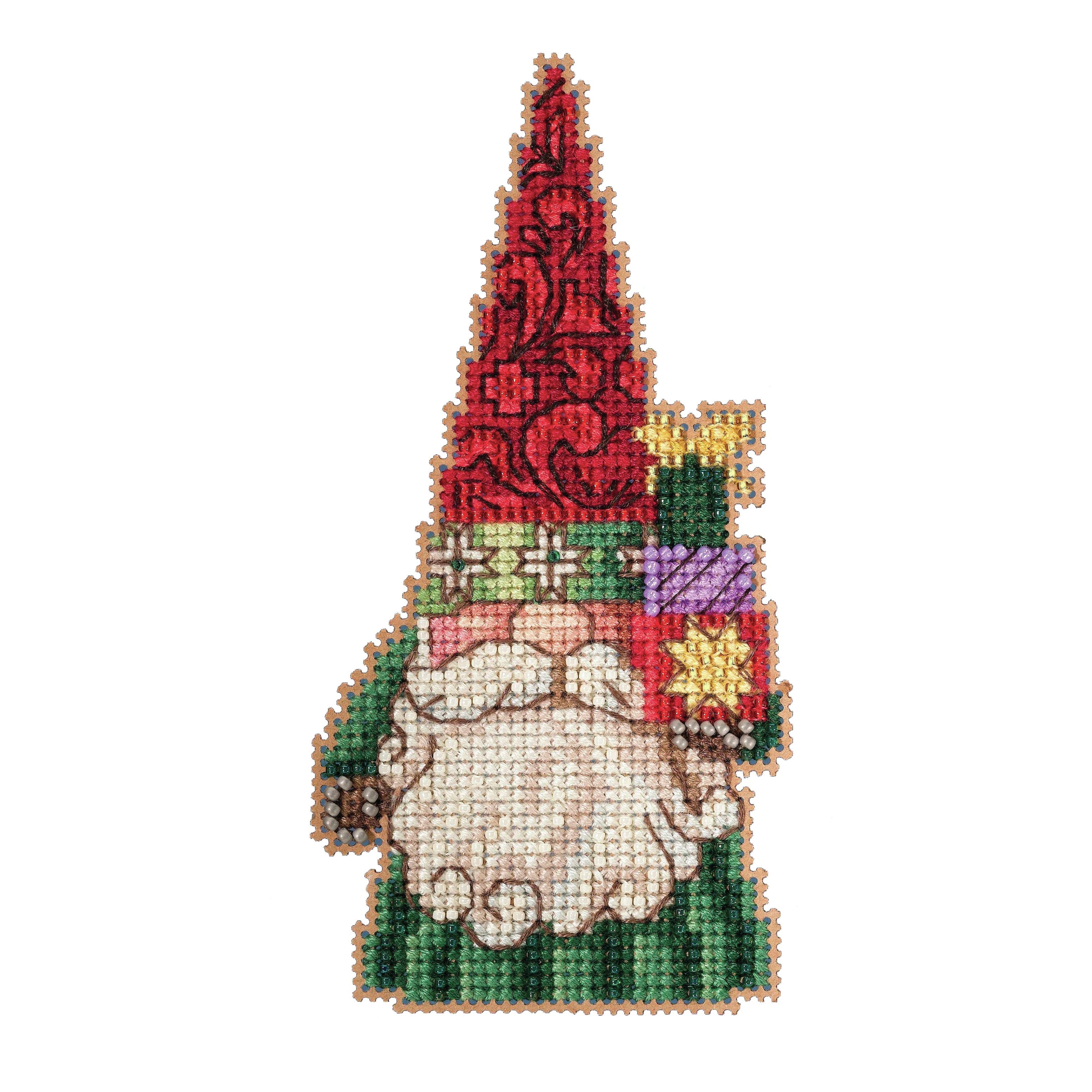 Mill Hill/Jim Shore Gnome Holding Gifts Counted Cross Stitch Kit