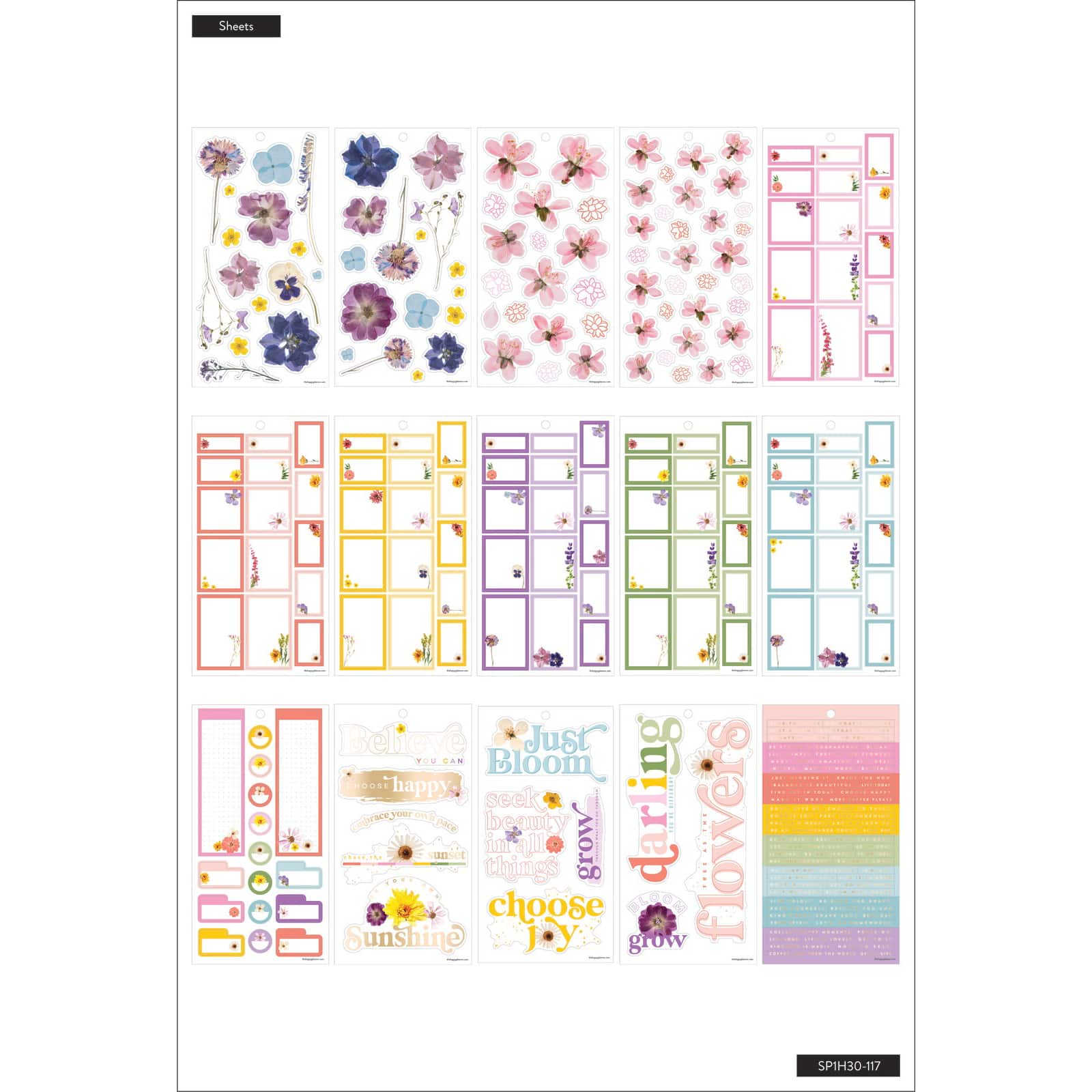 The Happy Planner® Pressed Florals Value Pack Stickers