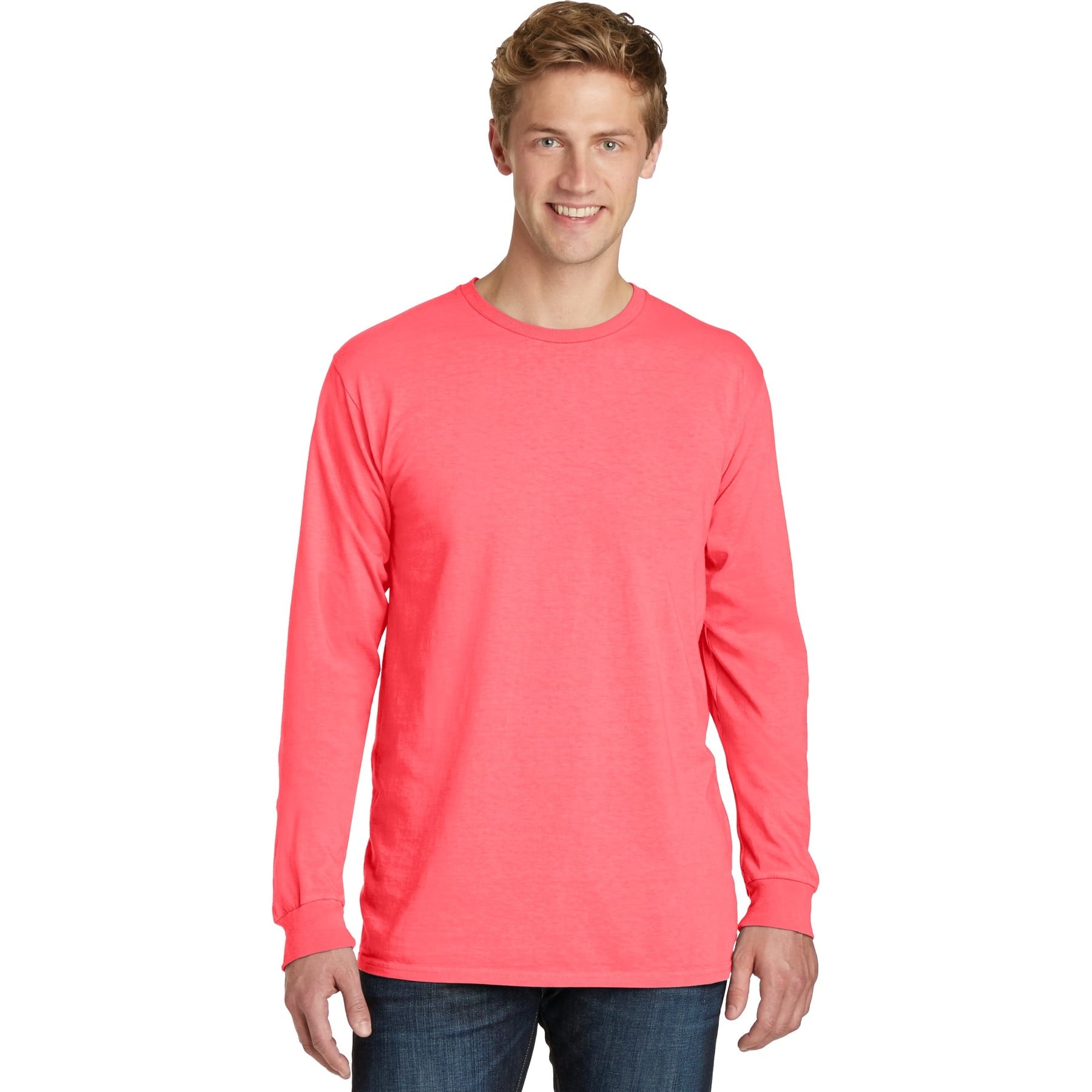 Port & Company® Beach Wash® Colors Garment-Dyed Long Sleeve Tee
