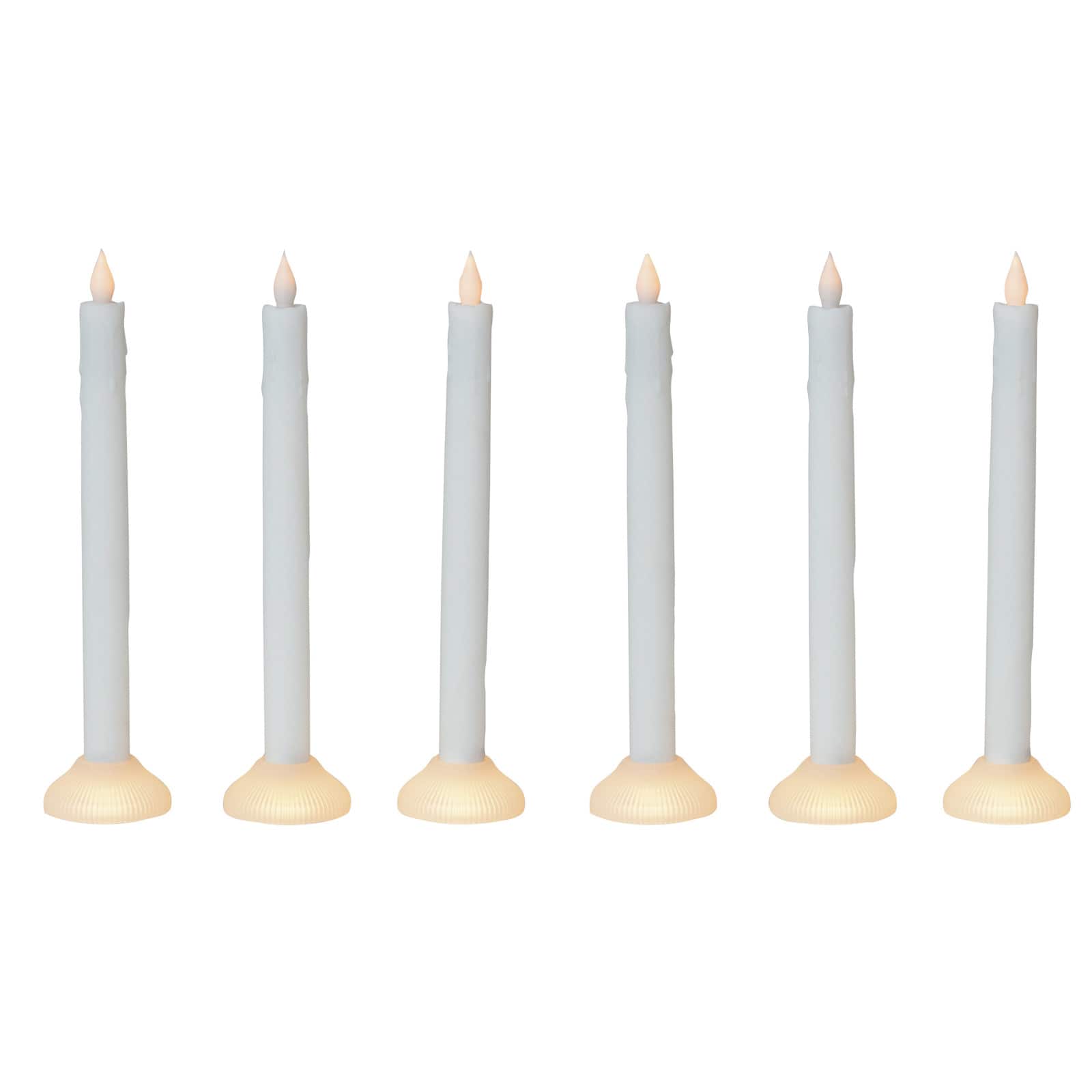 Hello Honey 10" Evening LED Taper Candles with Holder, 6ct.