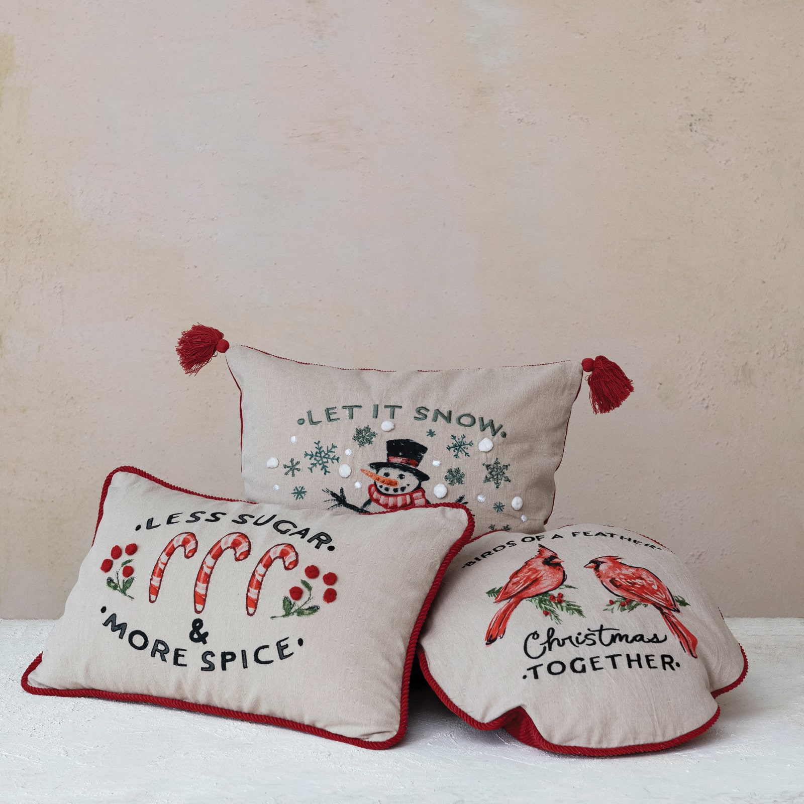 Hello Honey® 18" Let it Snow Square Cotton Printed Accent Pillow