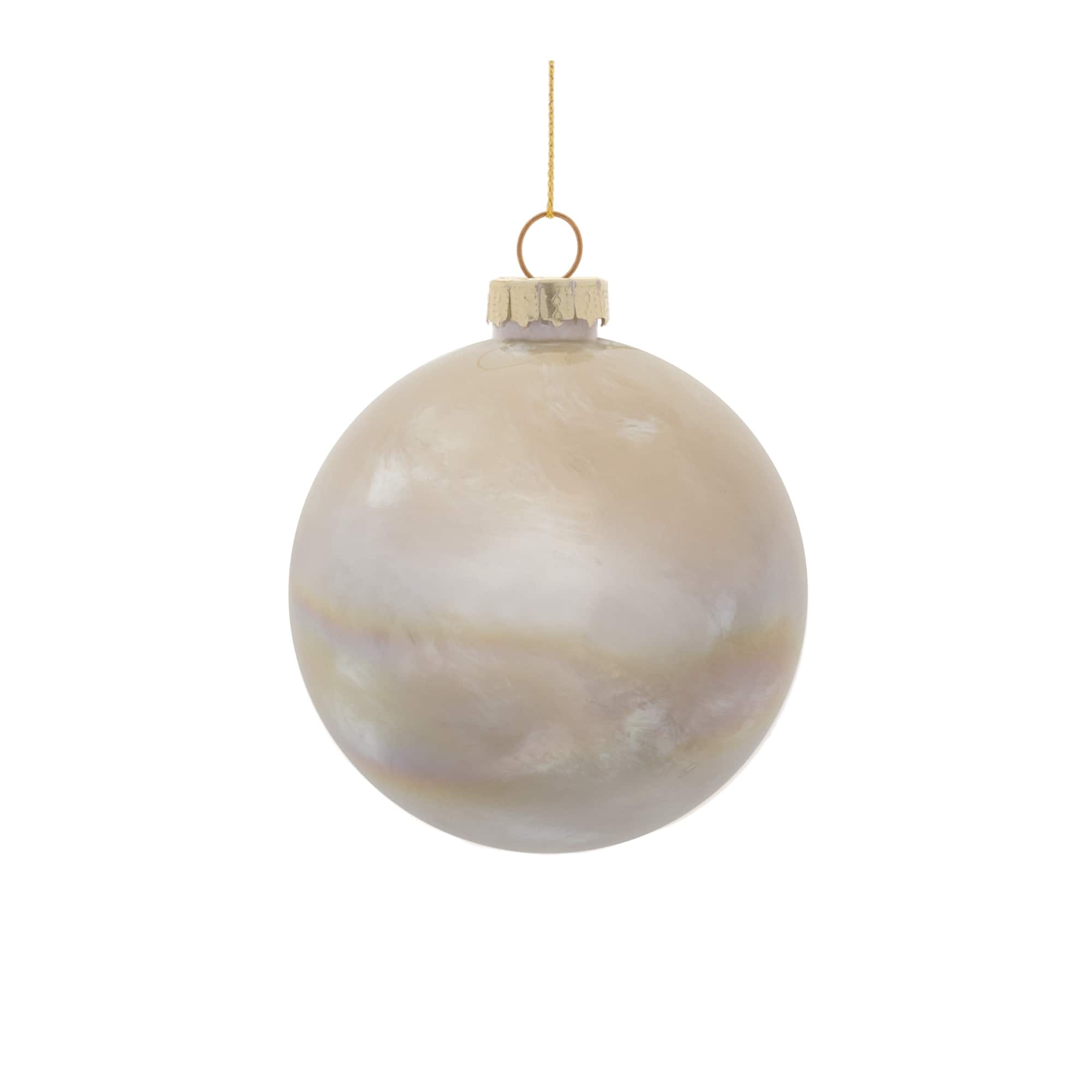 Iridescent Cloudy Glass Ornament Set, 6ct.