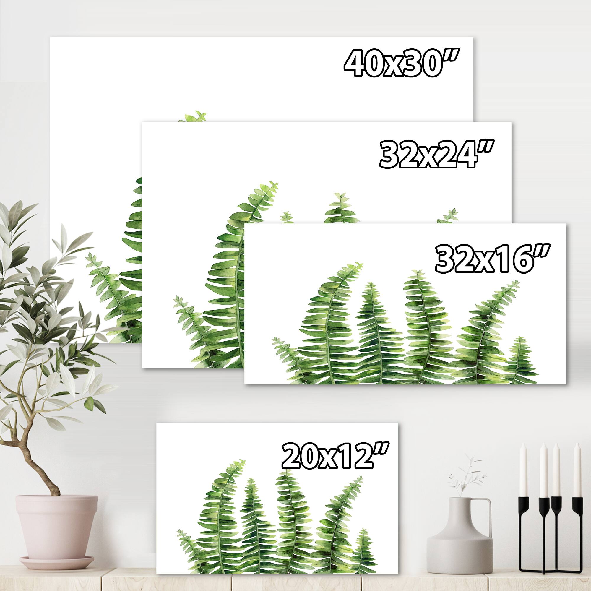 Designart - Fern Leaves Detail II