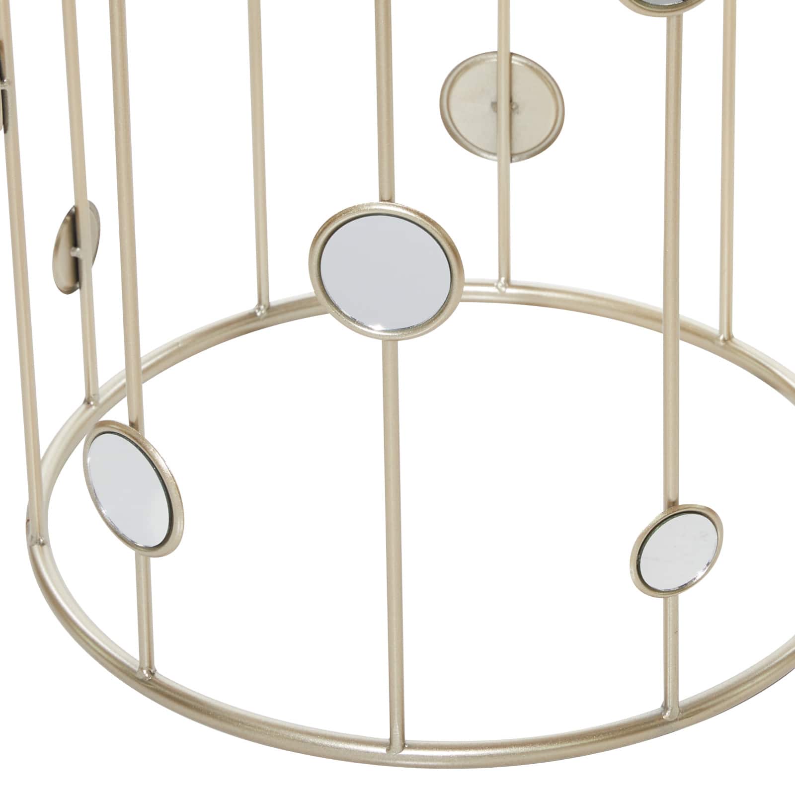 Glass & Gold Metal Contemporary Accent Table Set