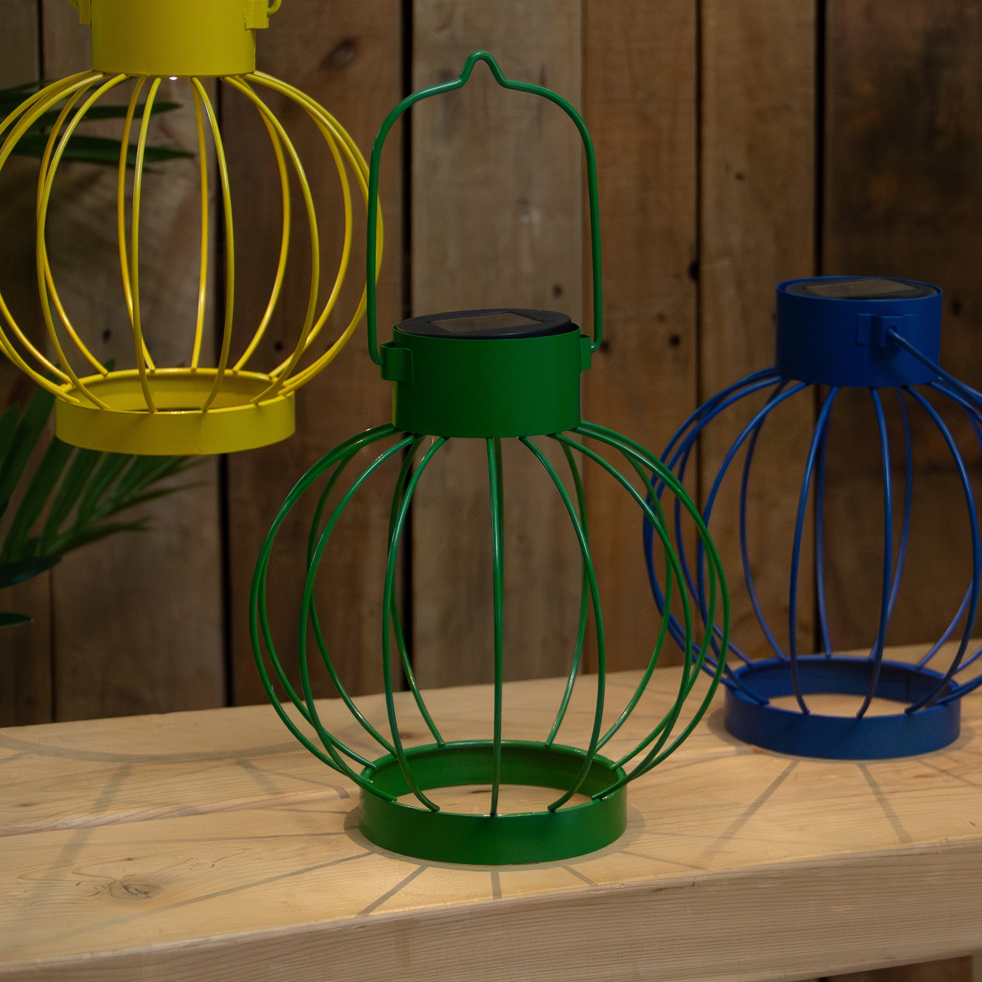 6.5" Outdoor Hanging LED Solar Lantern with Handle