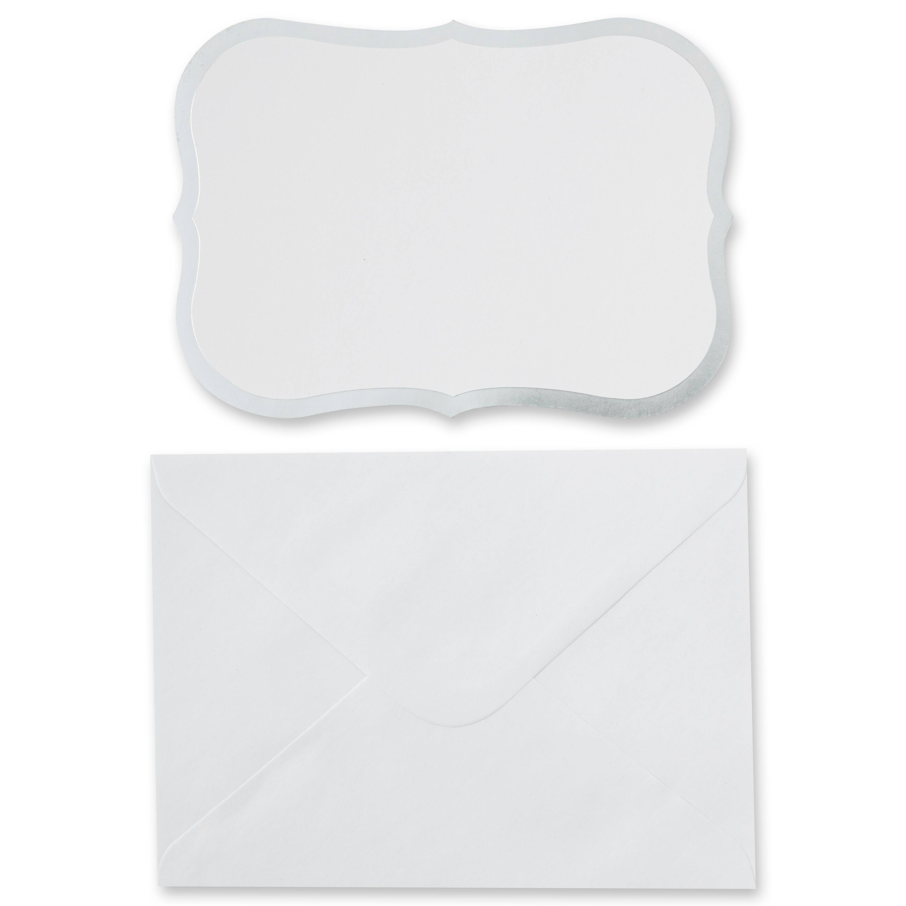 Silver Foil Flat Cards & Envelopes by Recollections™, 5" x 7"