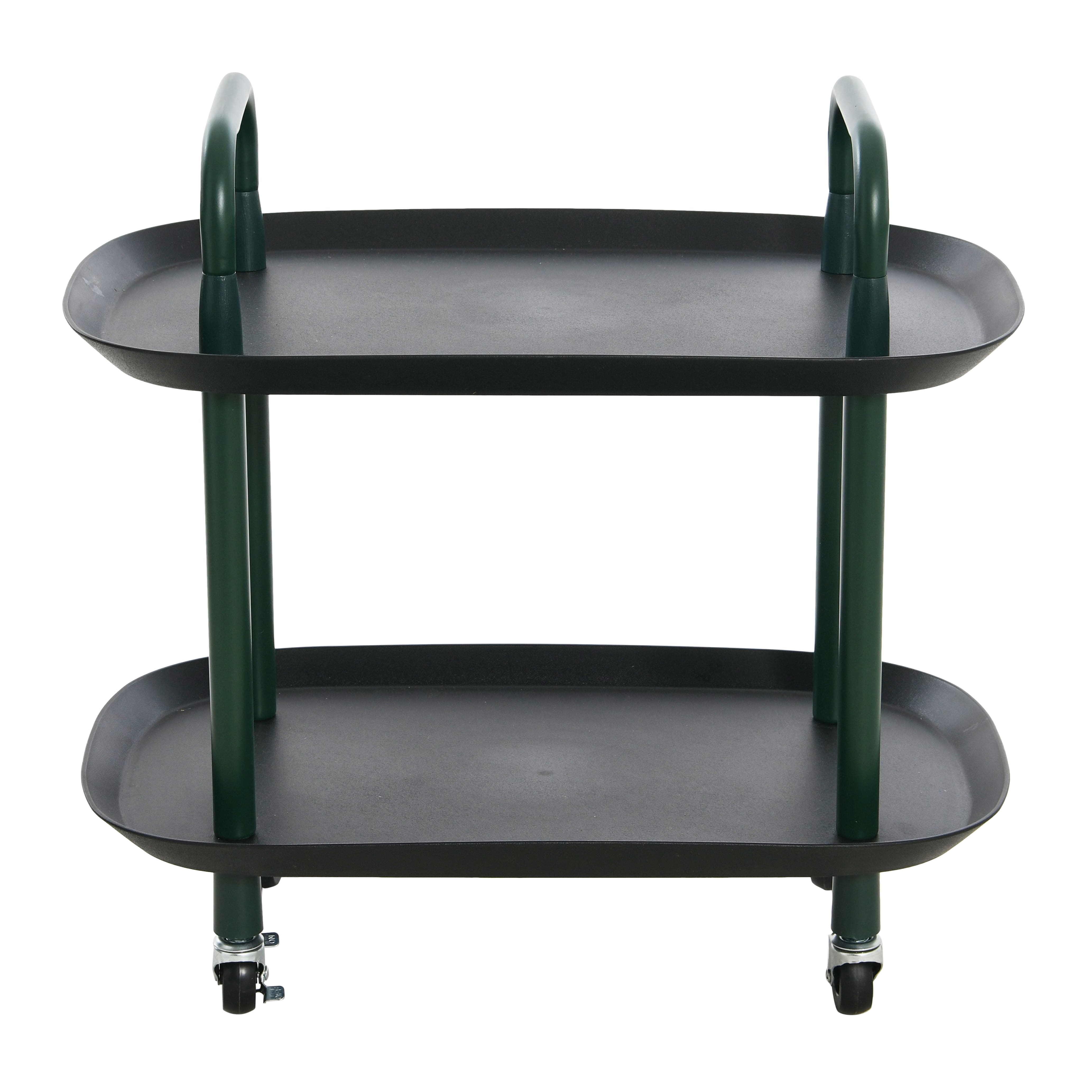 Hello Honey® Main + Mesa™ 2-Tier Modern Plastic and Metal Trolley