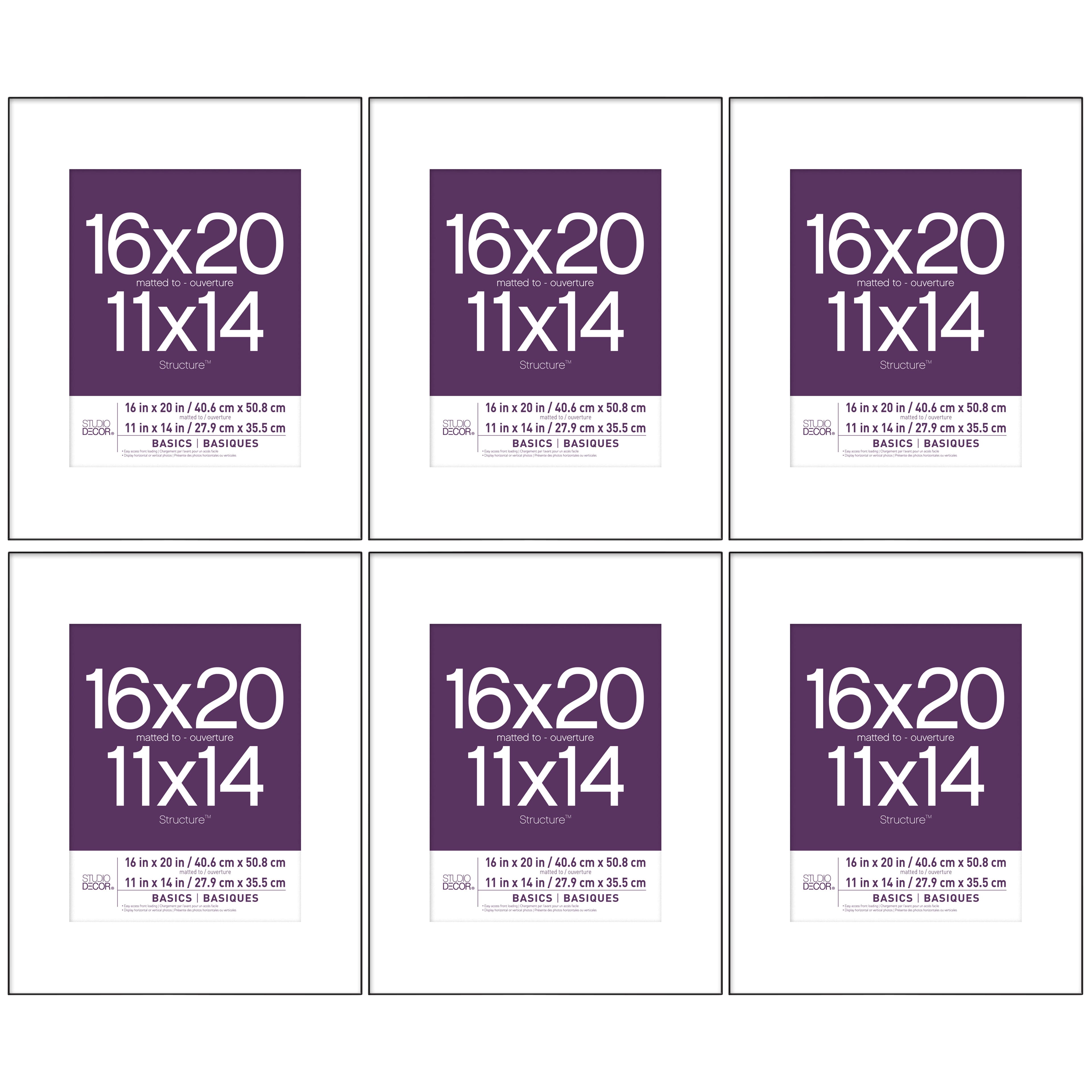 6 Pack: Black Frame with Mat