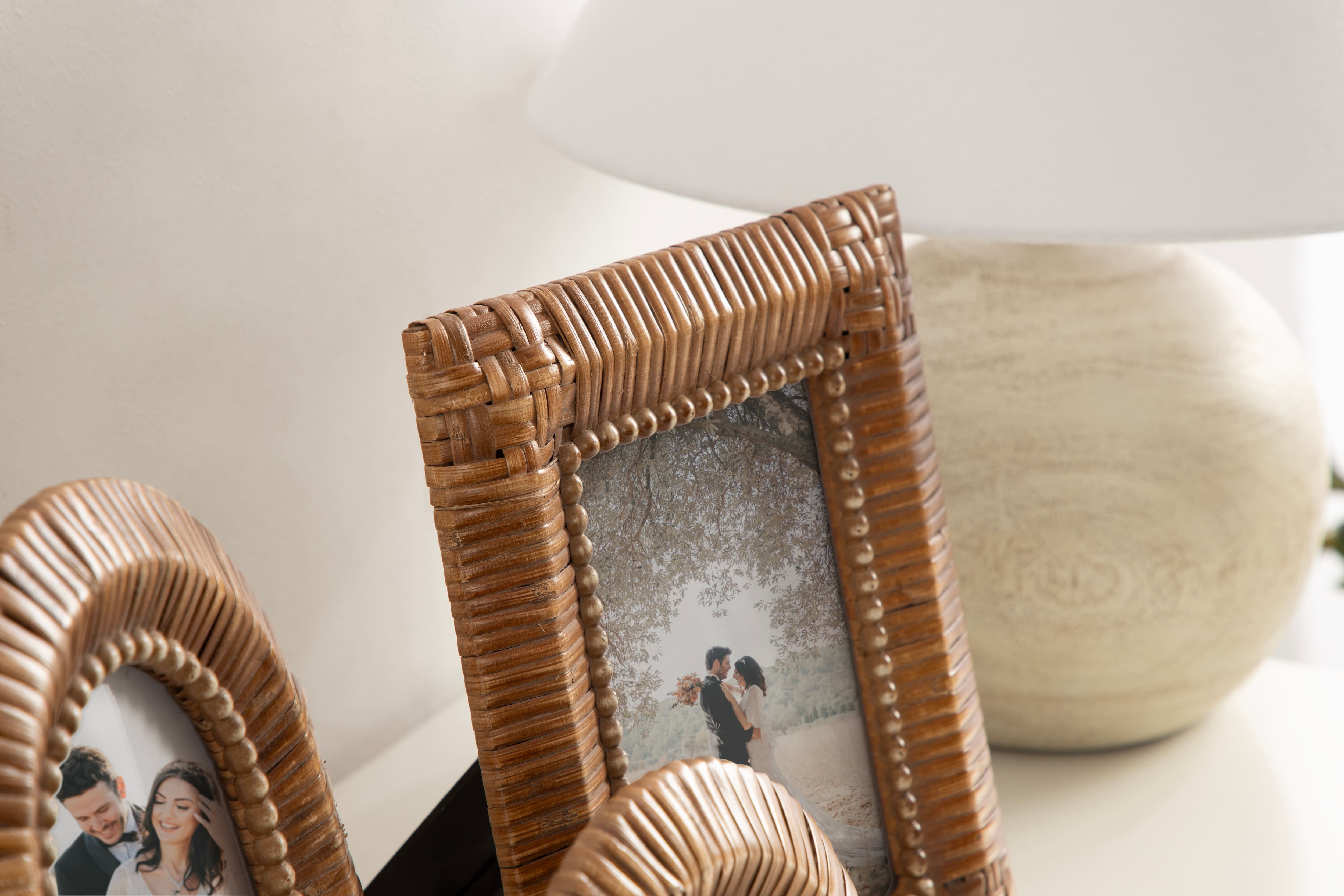 Kate and Laurel Rahfy Natural Tabletop Picture Frames Set