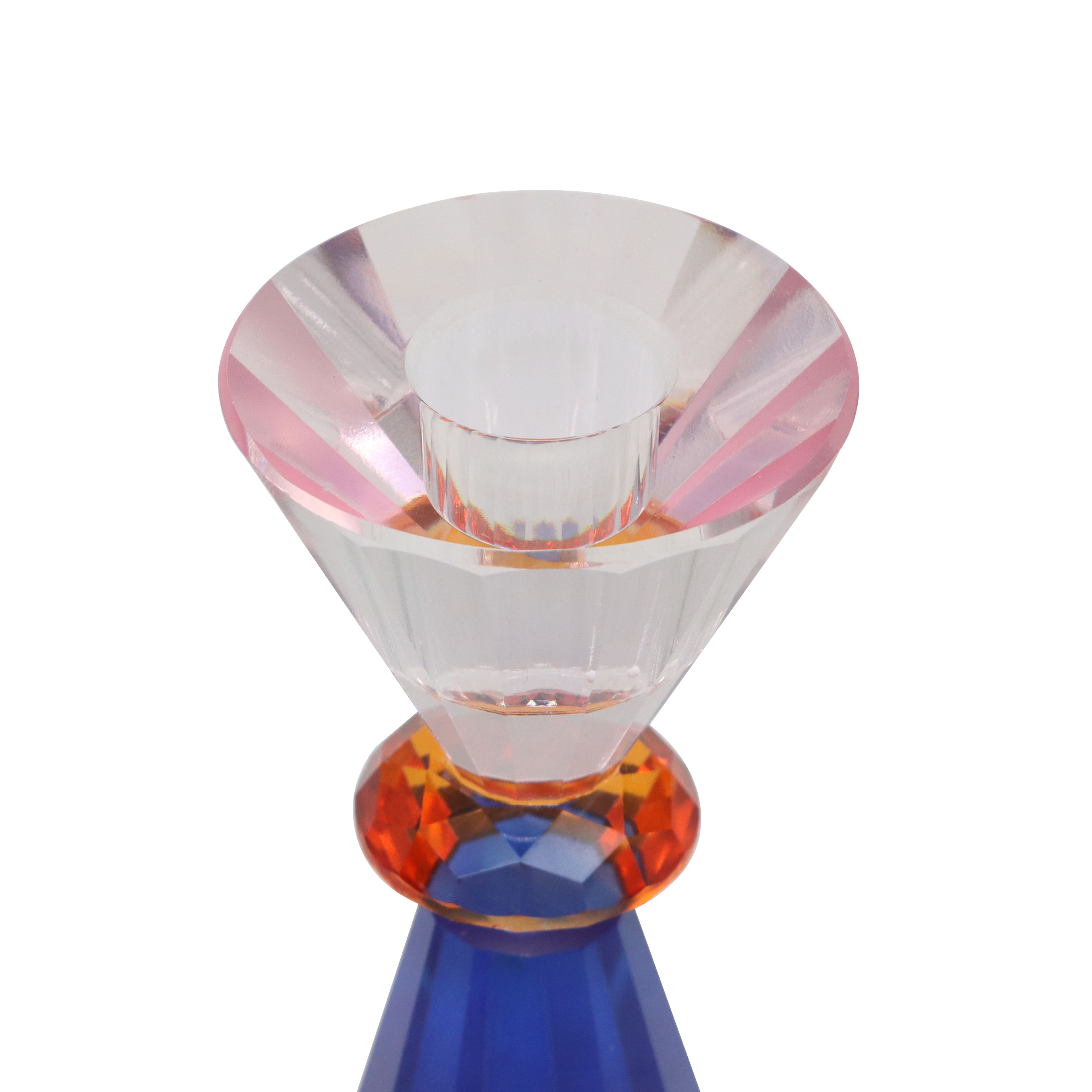 Porte-bougie fine conique en verre d'Ashland