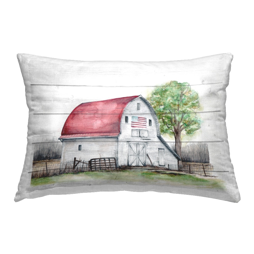 Stupell Industries Rustic Americana Farmhouse Decorative Printed Throw Pillow