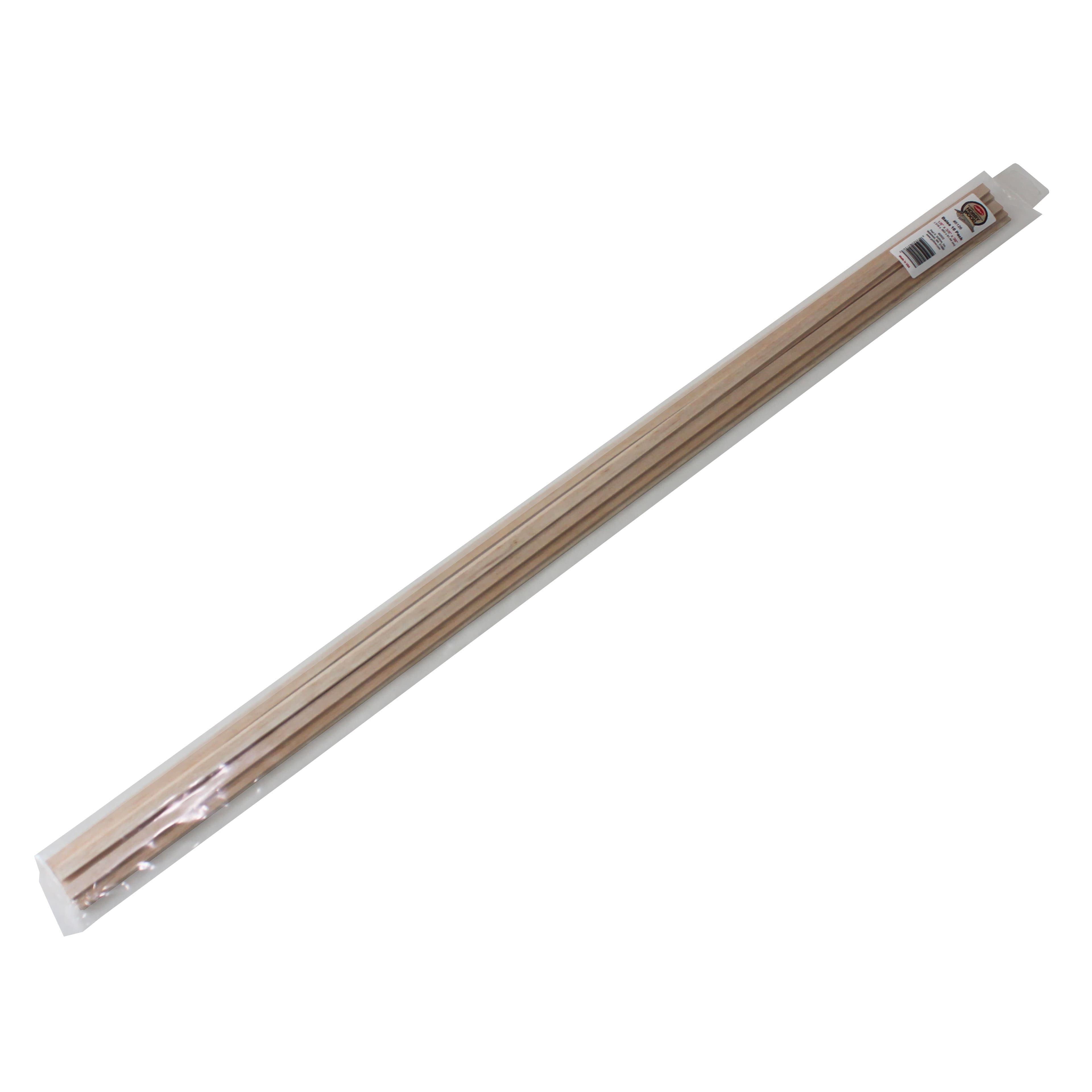 Guillow's 1/8" x 3/8" x 36" Balsa Wood Slats, 10ct.