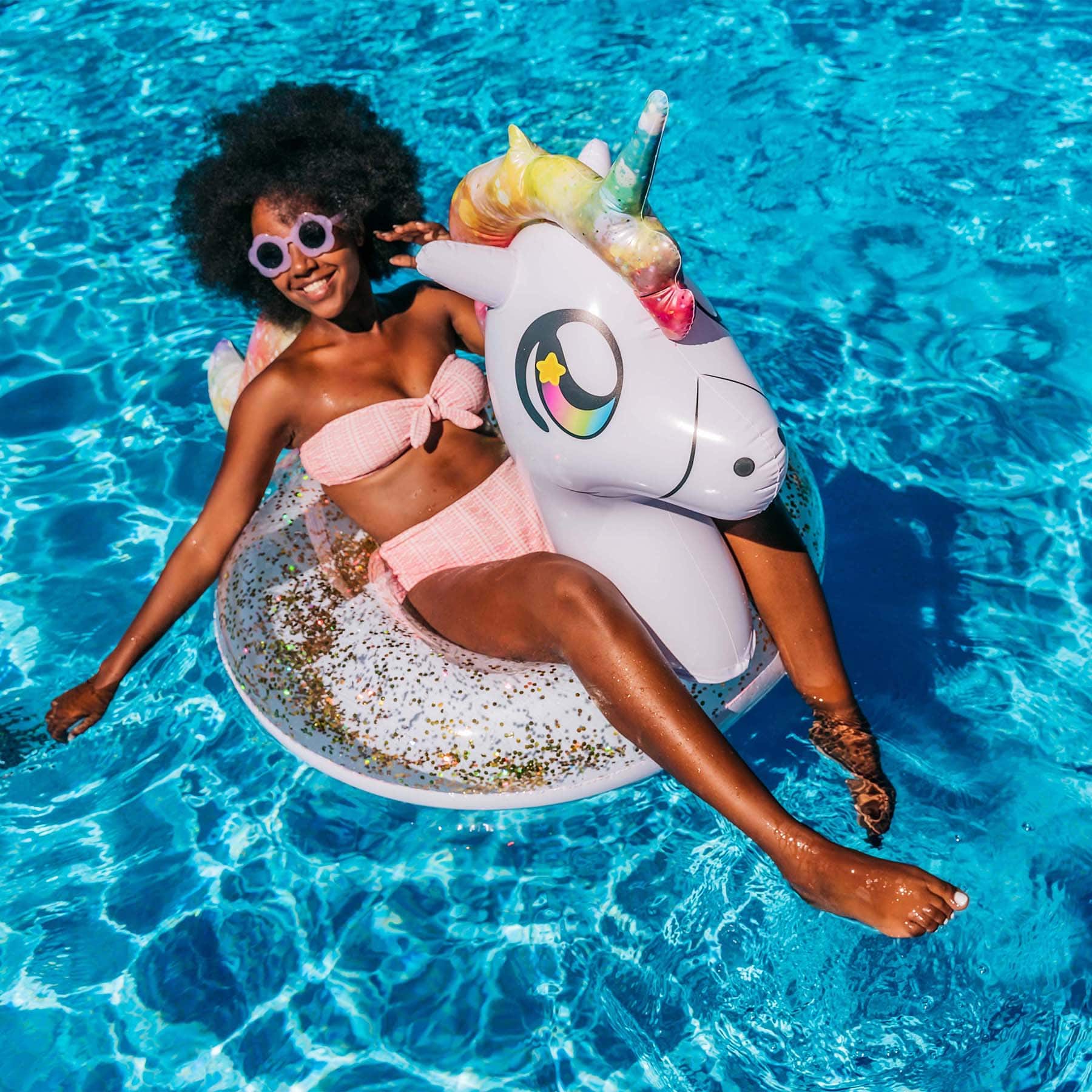 PoolCandy 40" Glitter Unicorn Pool Tube