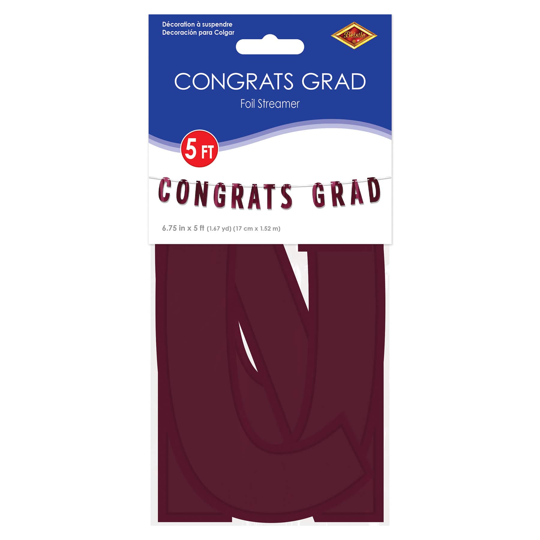 Beistle 5ft. Congrats Grad Streamer