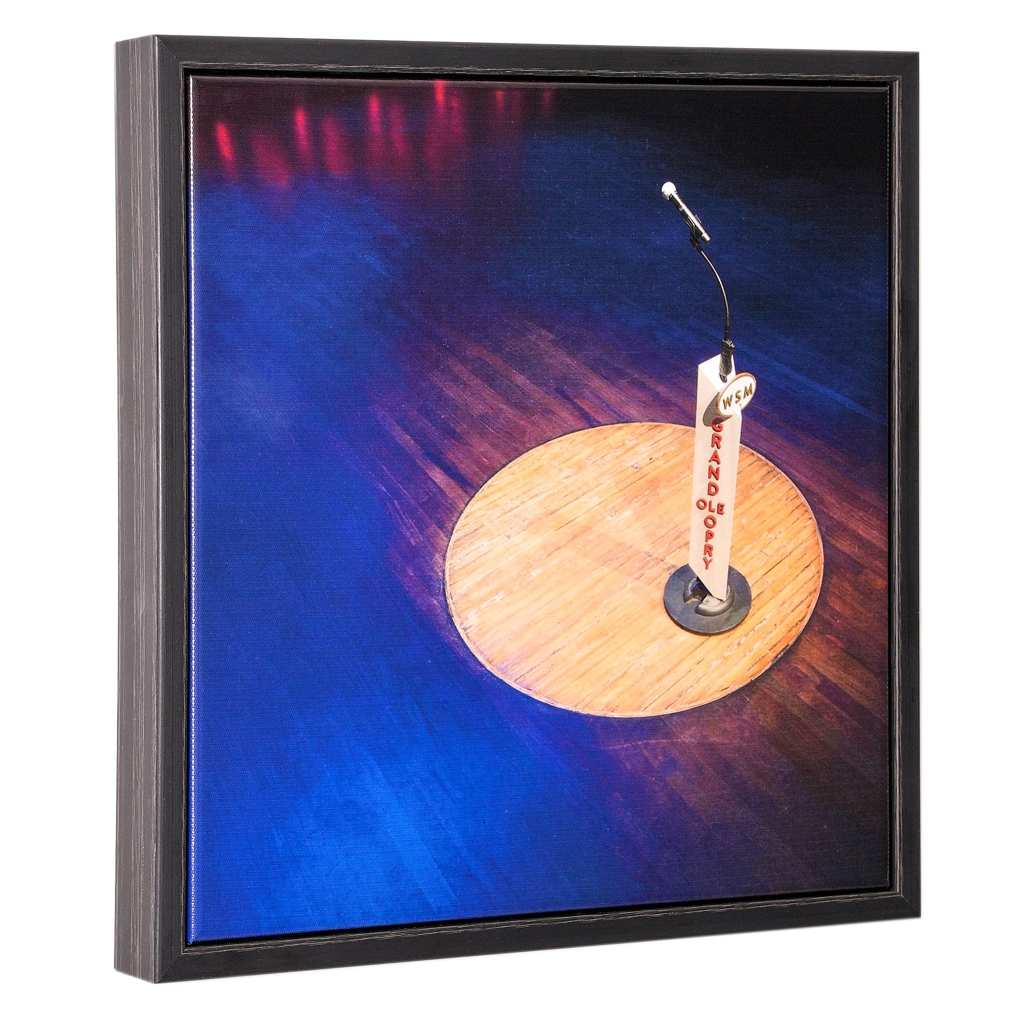 American Art Decor Grand Ole Opry WSM Microphone Stand Lacquered Canvas Print - 12" H x 12" L 