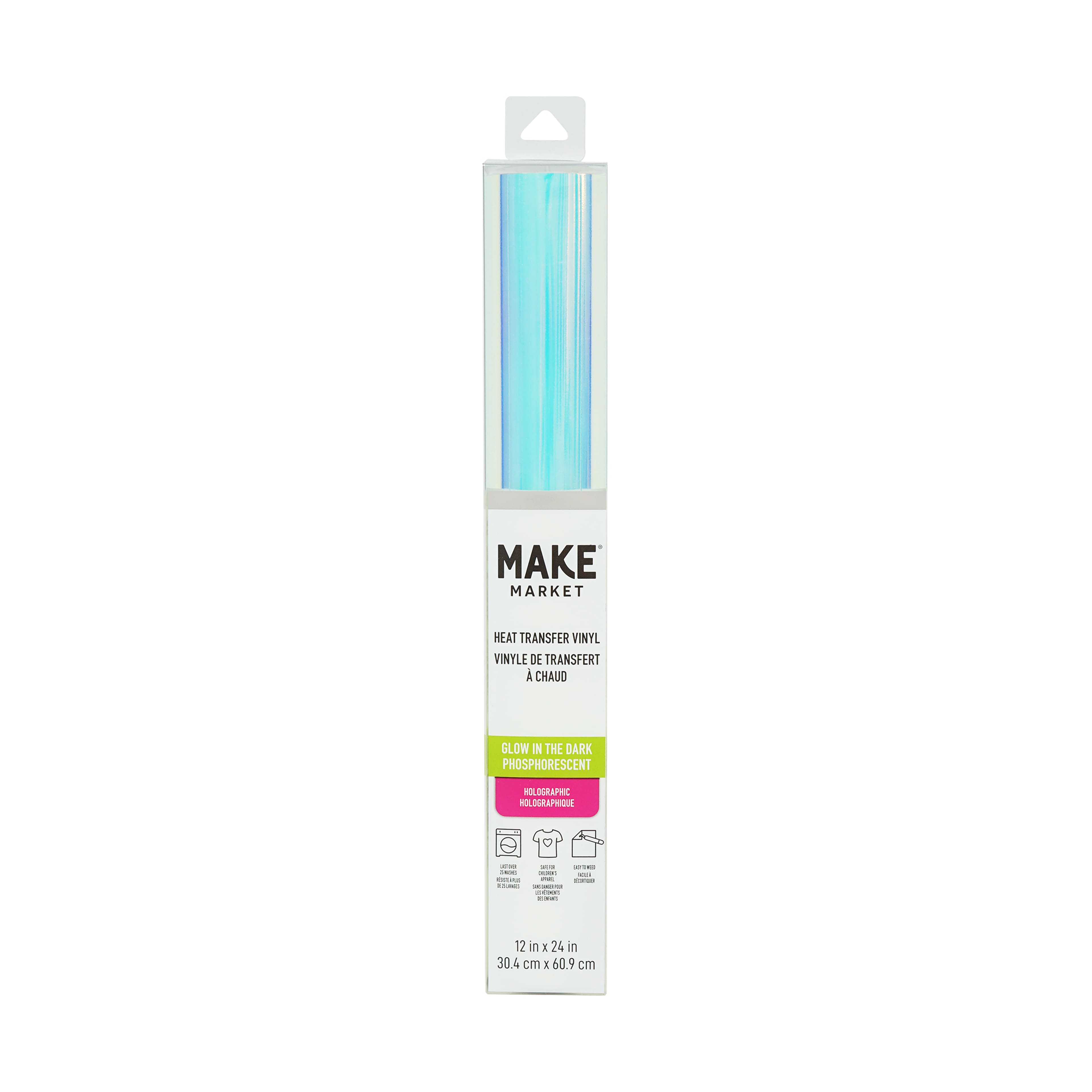 Glow in the Dark Holographic Heat Transfer Vinyl by Make Market®