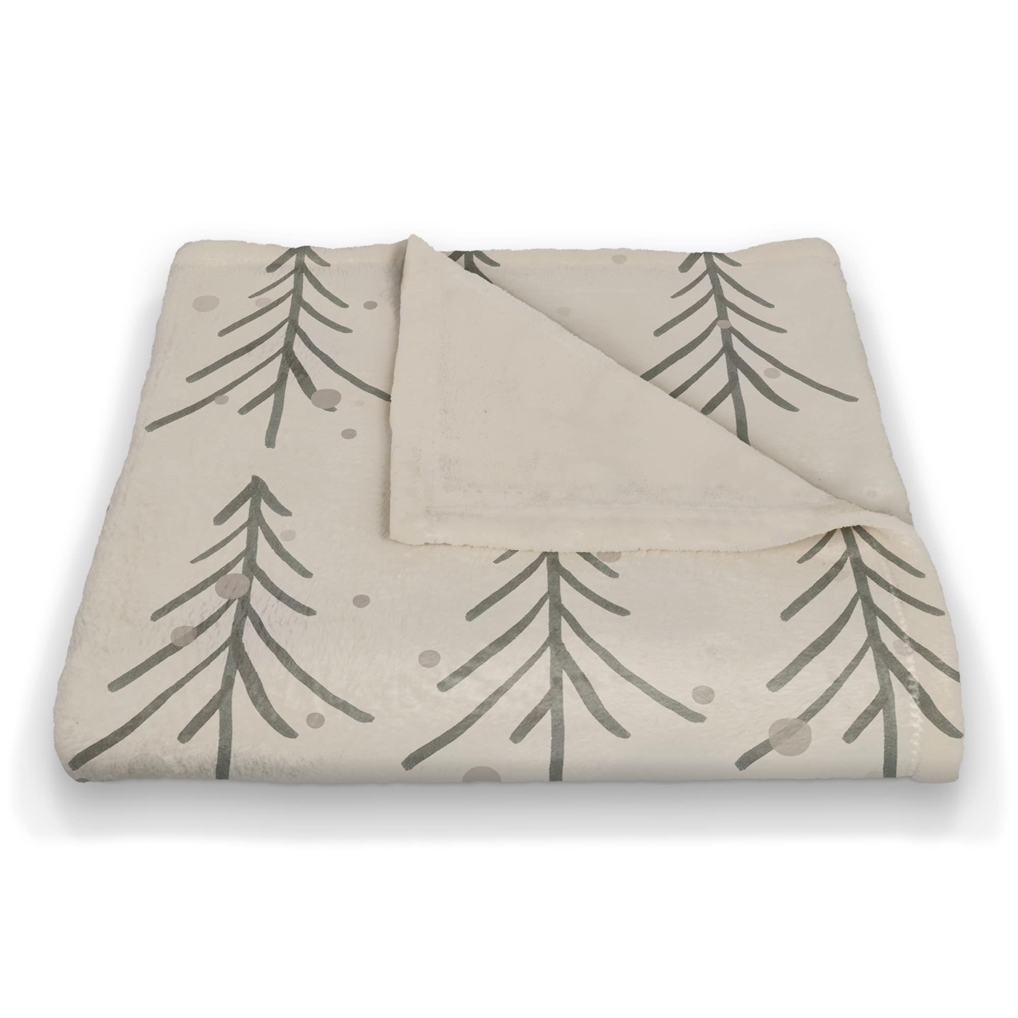 Tree Winter Snow 50x60 Coral Fleece Blanket